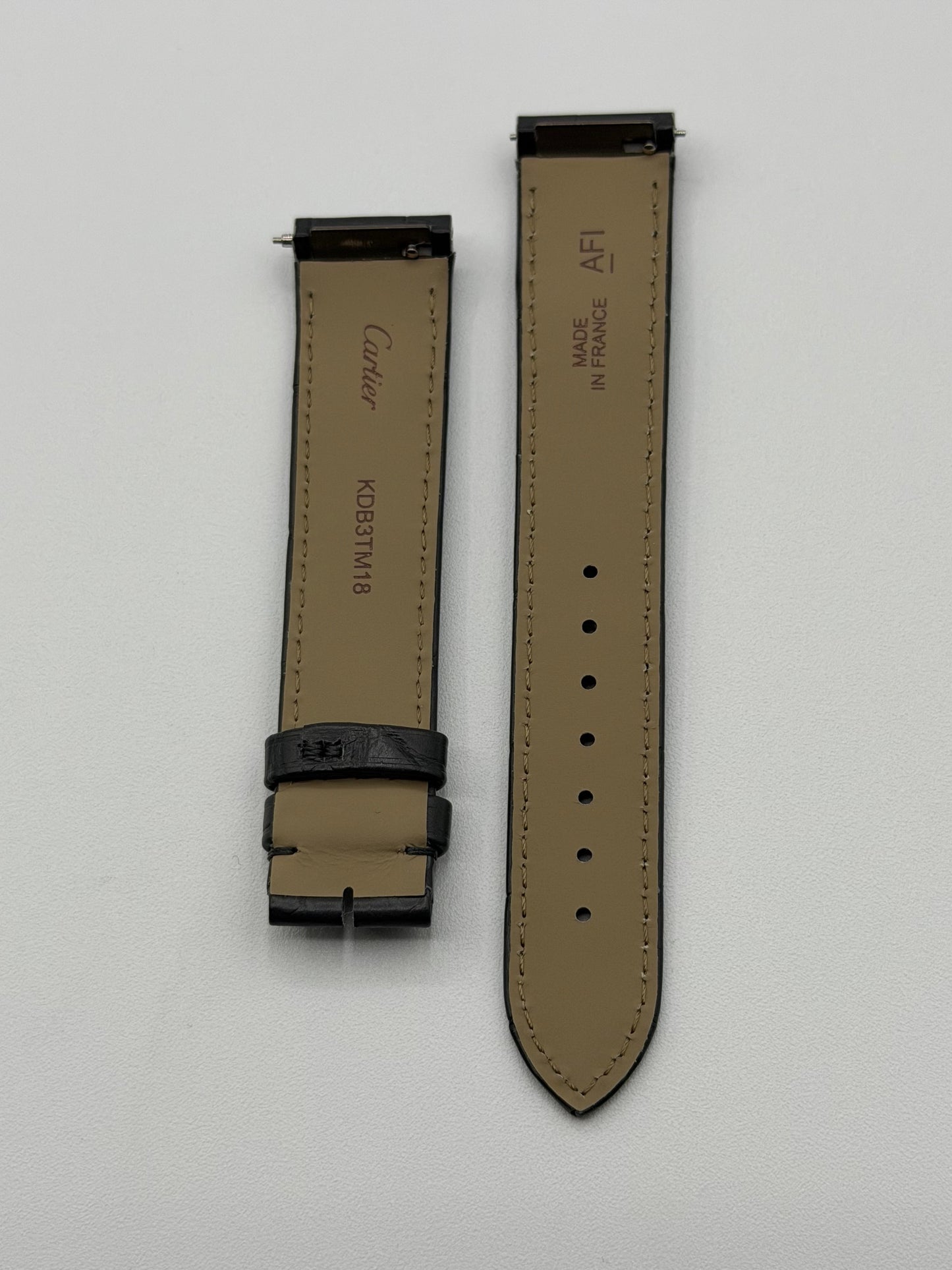 Cartier Santos Dumont cinturino alligatore grigio grey leather KDB3TM18 17/16mm