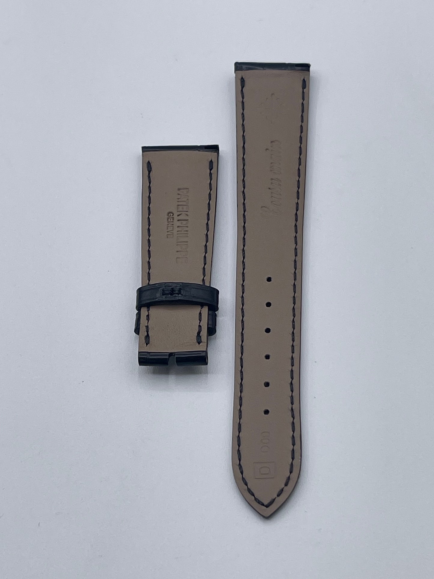 Patek Philippe cinturino alligatore nero black alligator strap 20/16mm