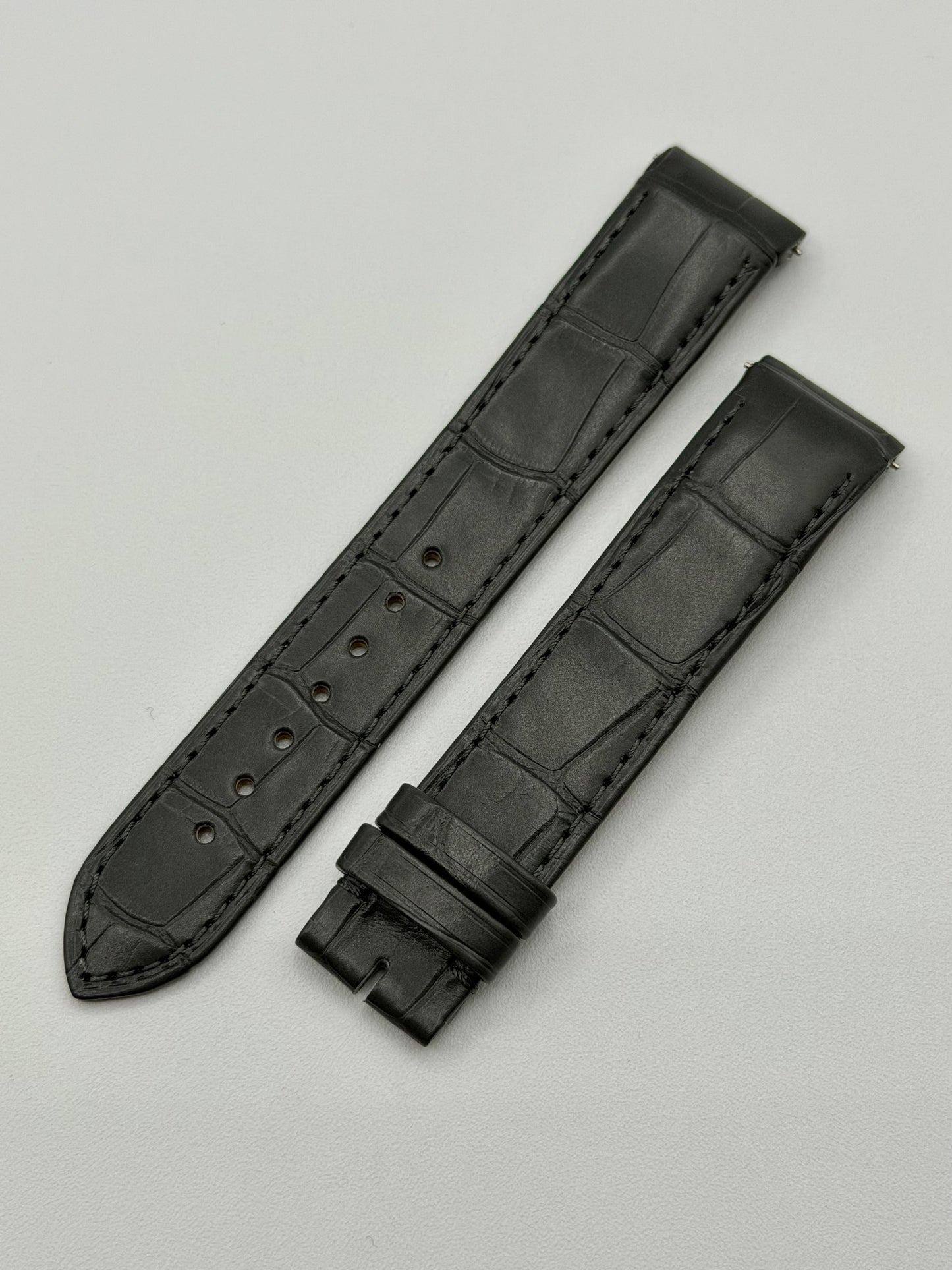 Cartier Santos Dumont cinturino alligatore grigio grey leather KDB3TM18 17/16mm