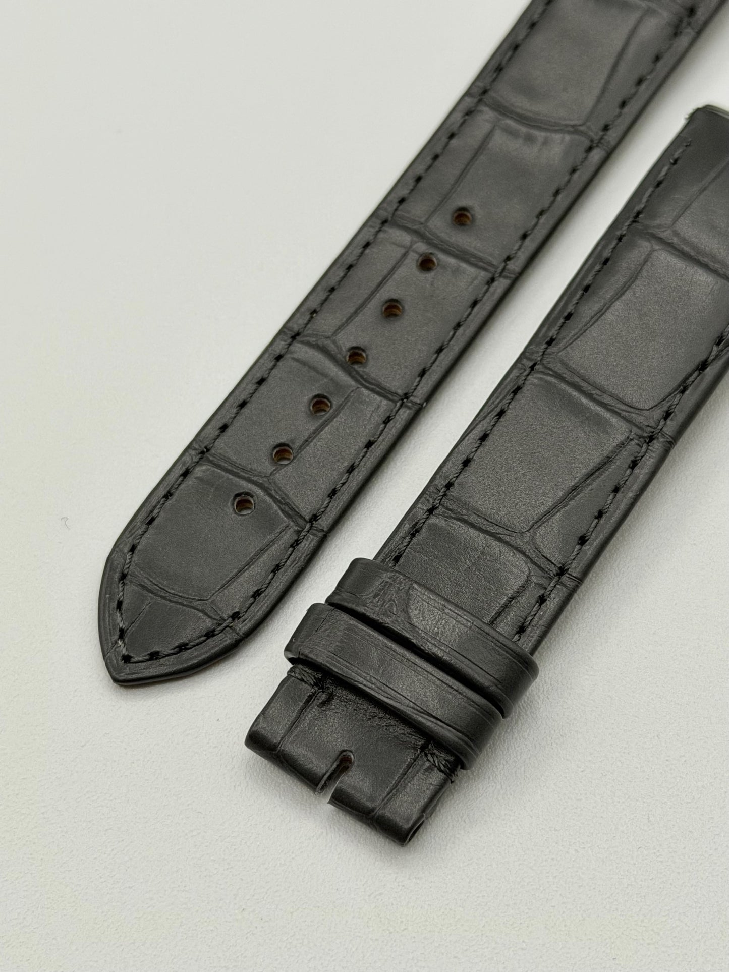 Cartier Santos Dumont cinturino alligatore grigio grey leather KDB3TM18 17/16mm
