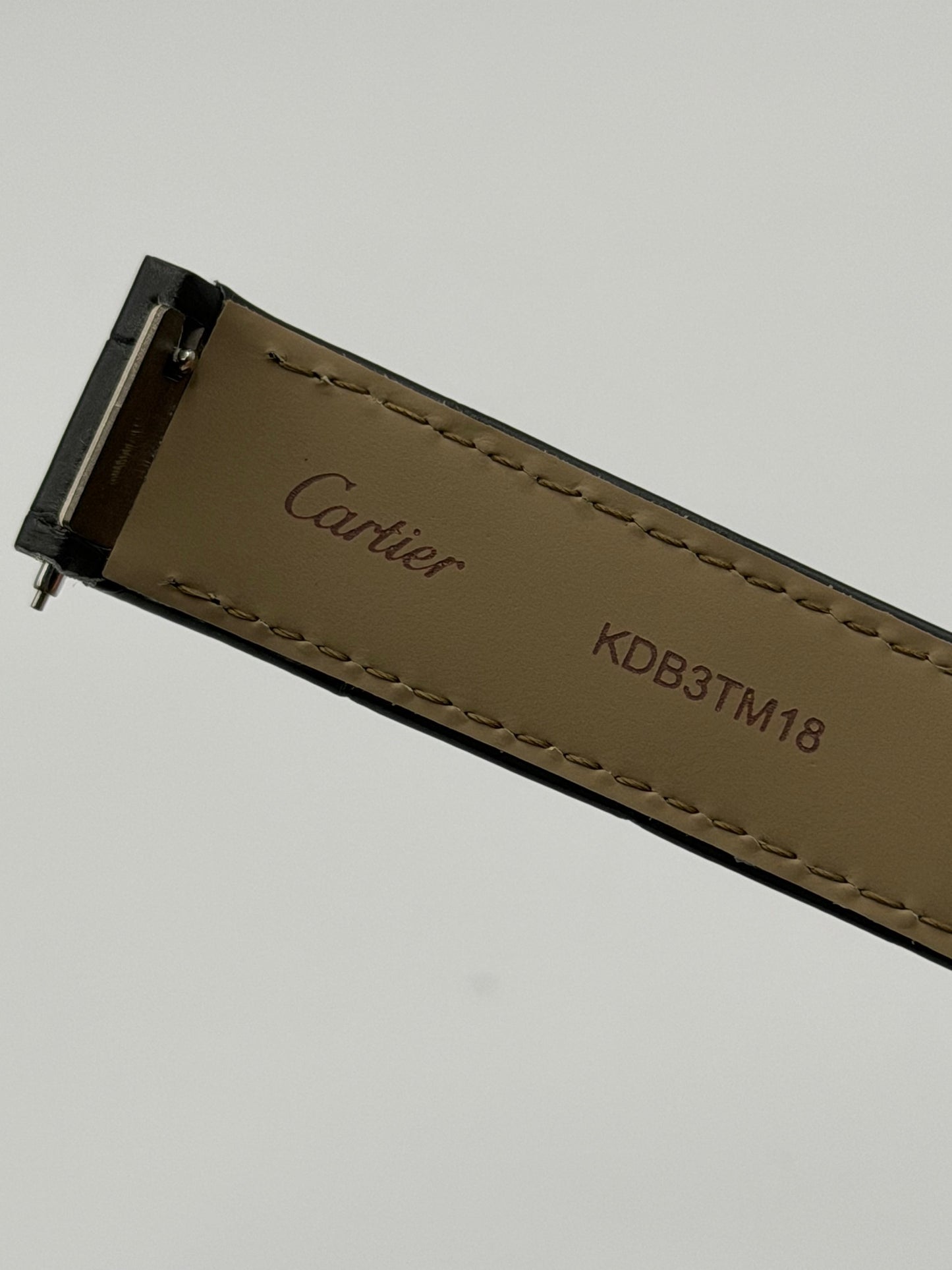 Cartier Santos Dumont cinturino alligatore grigio grey leather KDB3TM18 17/16mm