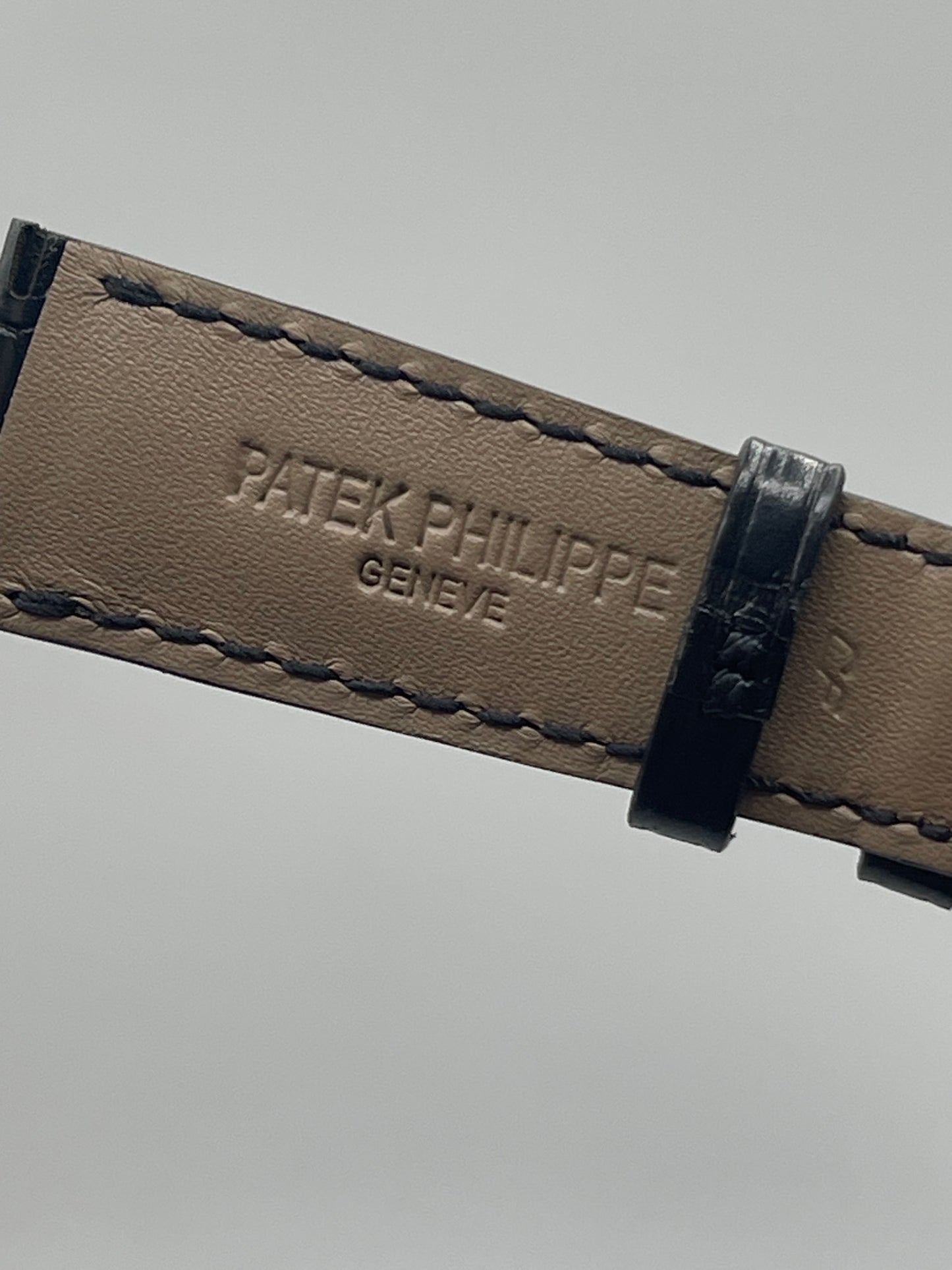 Patek Philippe cinturino alligatore nero black alligator strap 20/16mm
