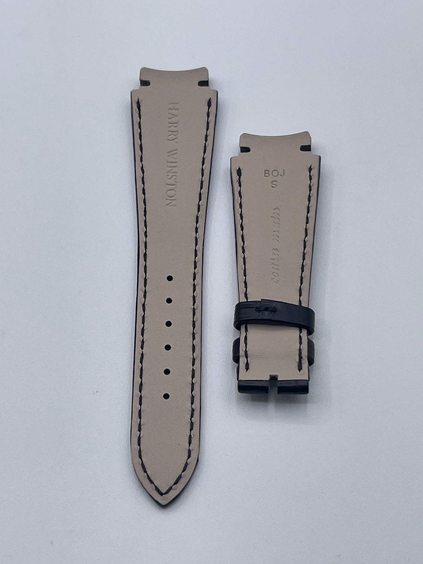 Harry Winston cinturino alligatore nero black strap 23(18)/16mm