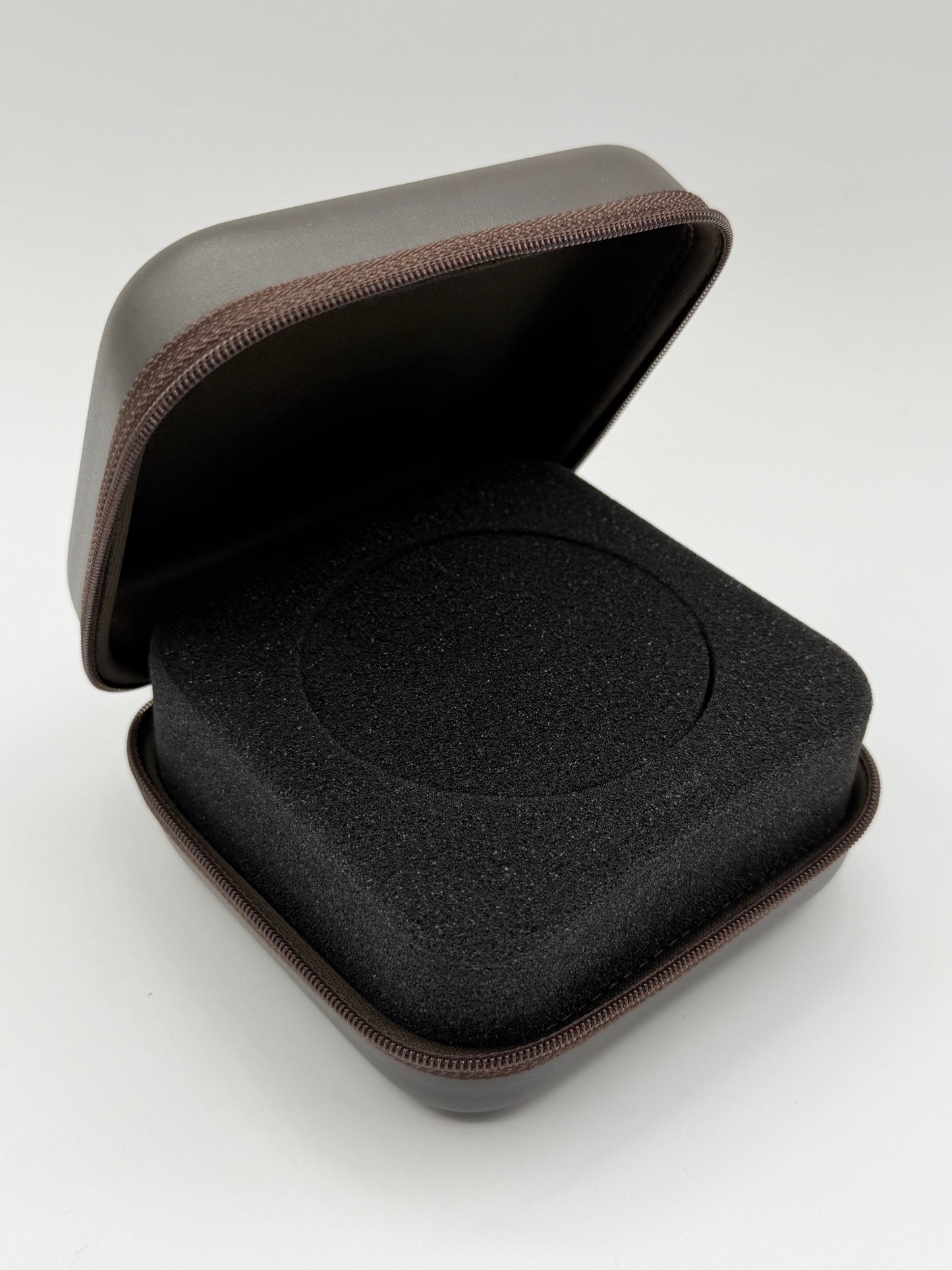 Glashutte custodia viaggio orologio watch travel box pelle marrone brown leather