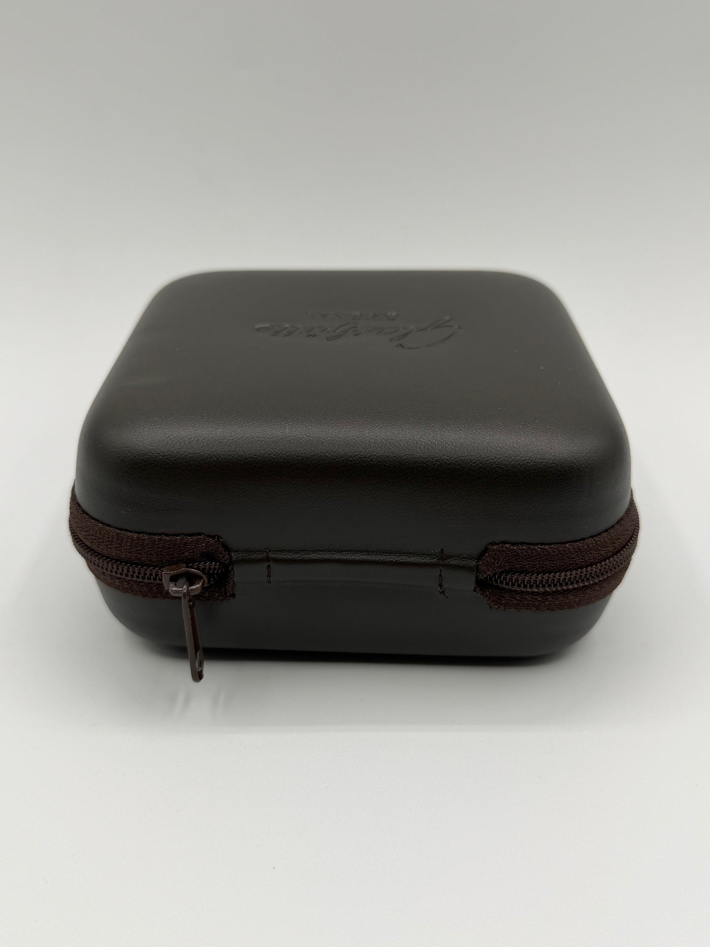 Glashutte custodia viaggio orologio watch travel box pelle marrone brown leather