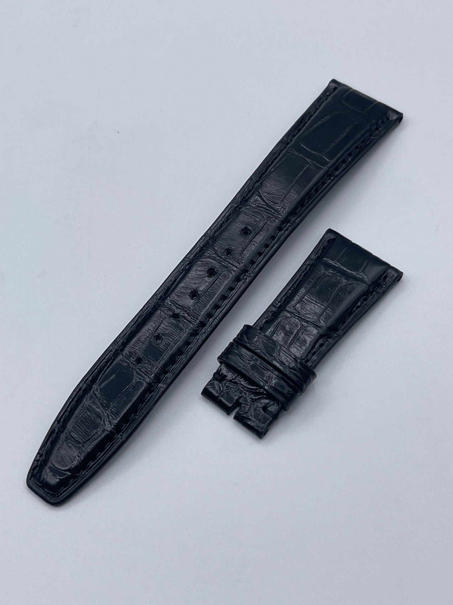 IWC Pilot cinturino orologio alligatore nero black alligator watch stap 22/18mm
