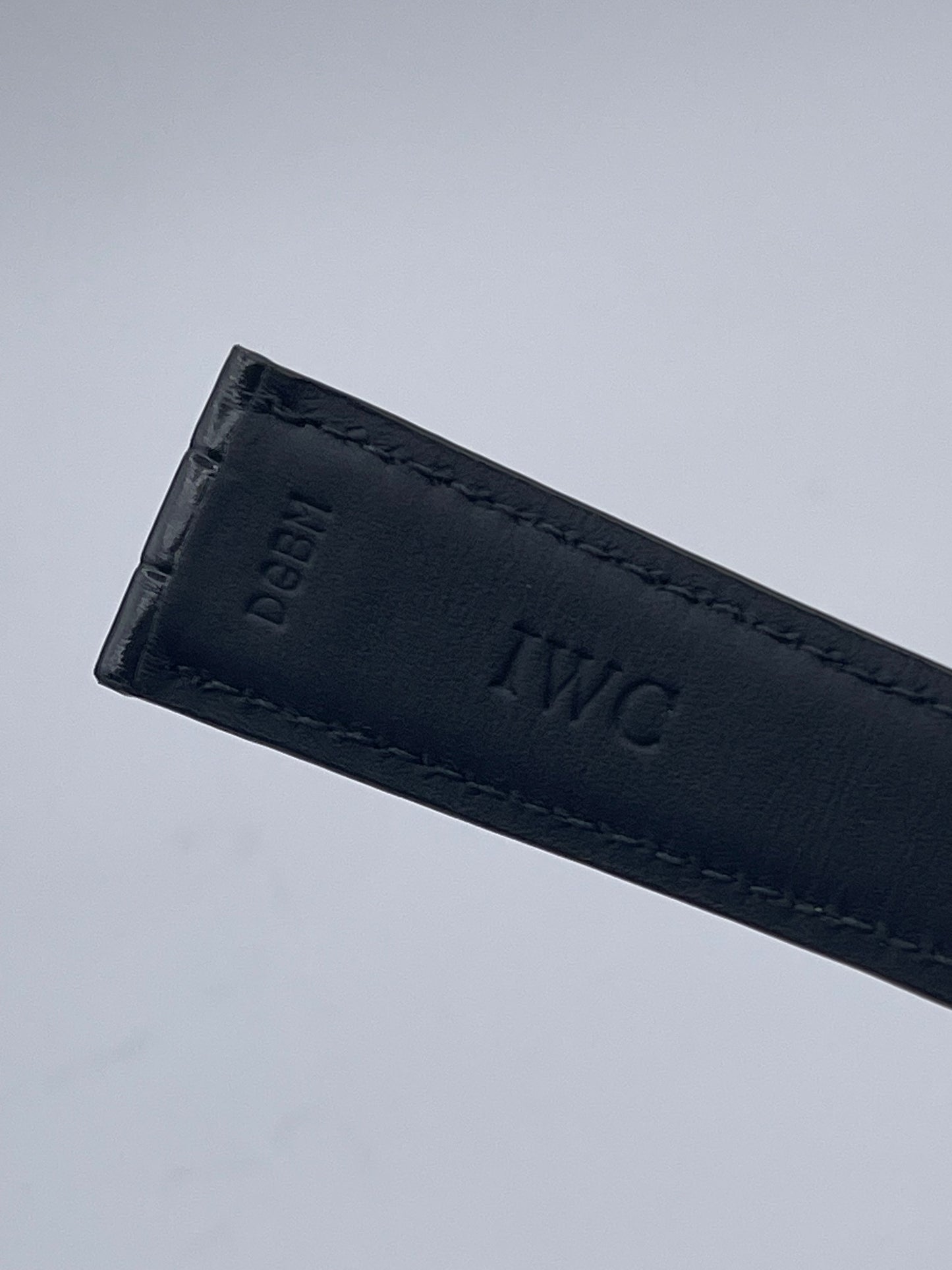 IWC Pilot cinturino orologio alligatore nero black alligator watch stap 22/18mm