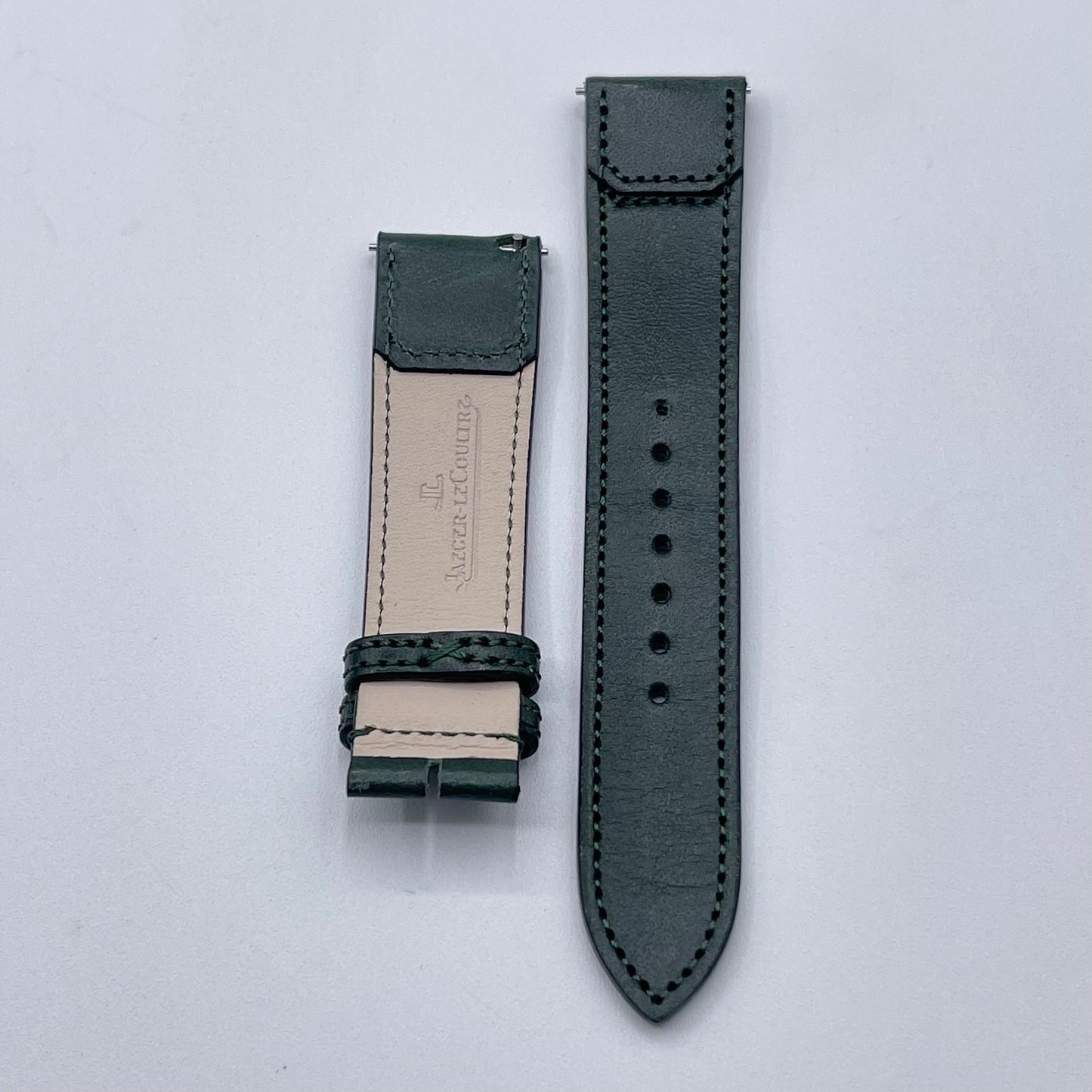 Jaeger LeCoultre Reverso cinturino pelle calf green strap 20/18 "Casa Fagliano"