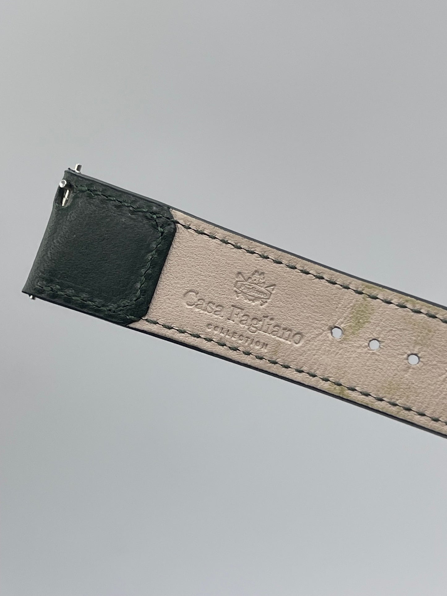 Jaeger LeCoultre Reverso cinturino pelle calf green strap 20/18 "Casa Fagliano"