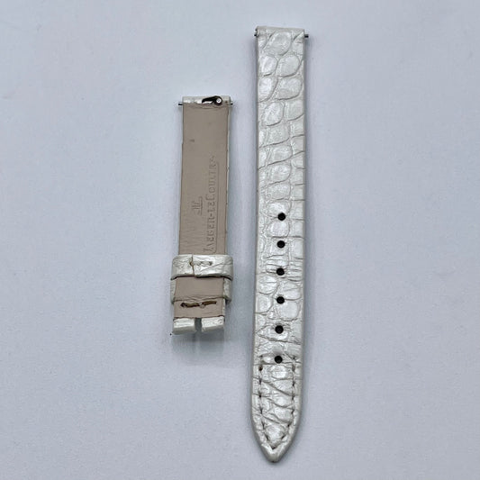 Jaeger LeCoultre Ideale cinturino alligatore bianco perlato pearl white 10/10mm