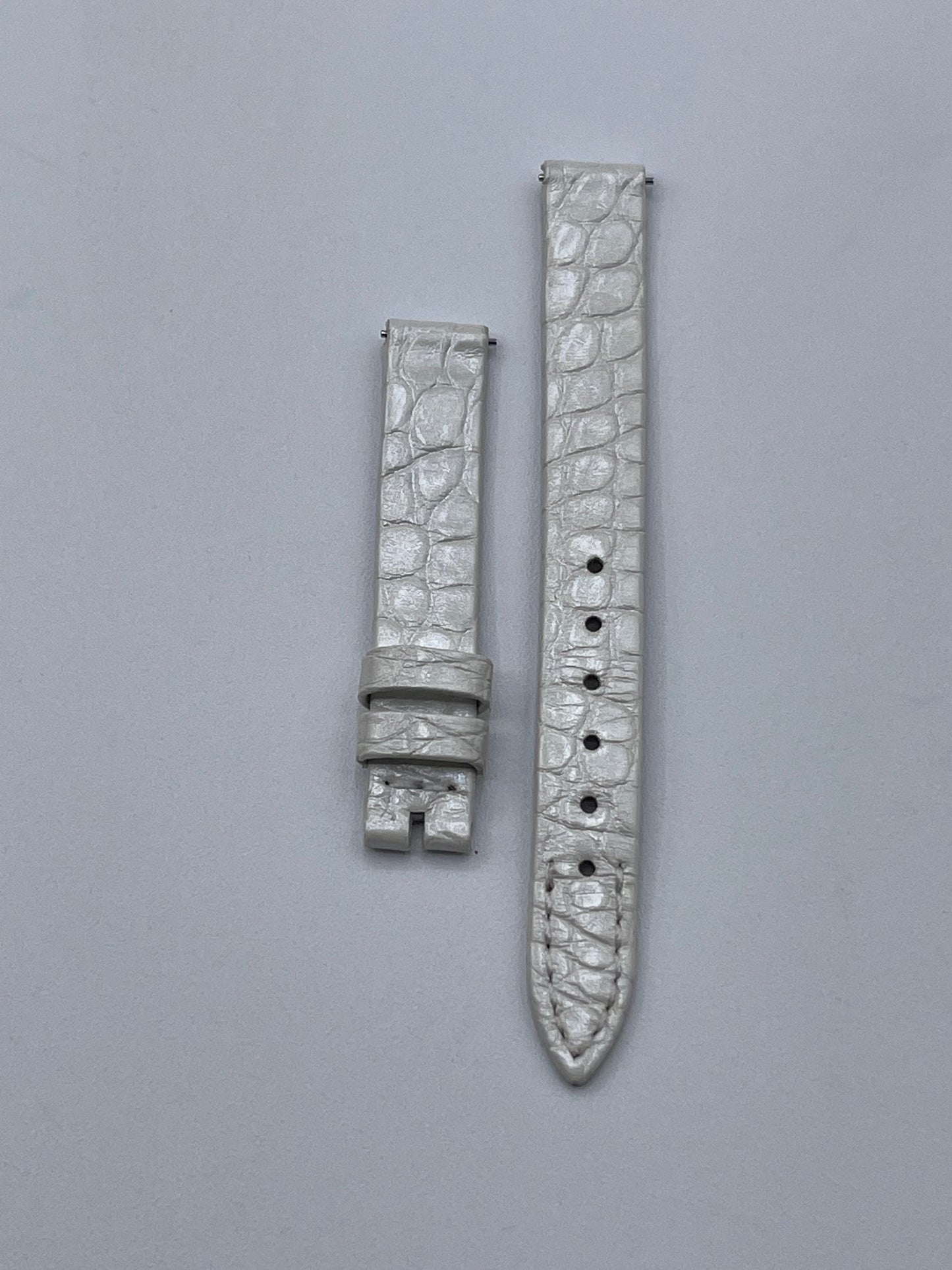 Jaeger LeCoultre Ideale cinturino alligatore bianco perlato pearl white 10/10mm