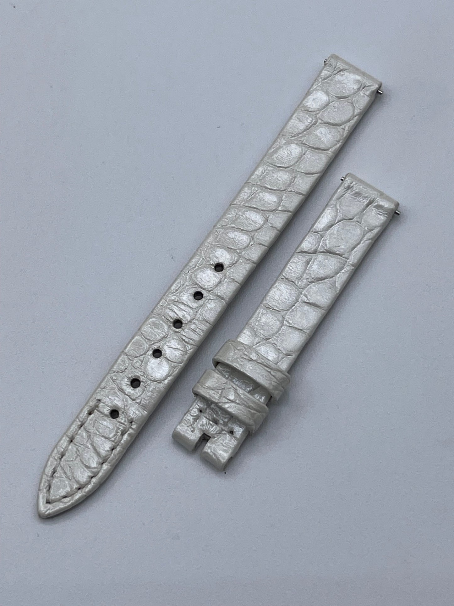 Jaeger LeCoultre Ideale cinturino alligatore bianco perlato pearl white 10/10mm