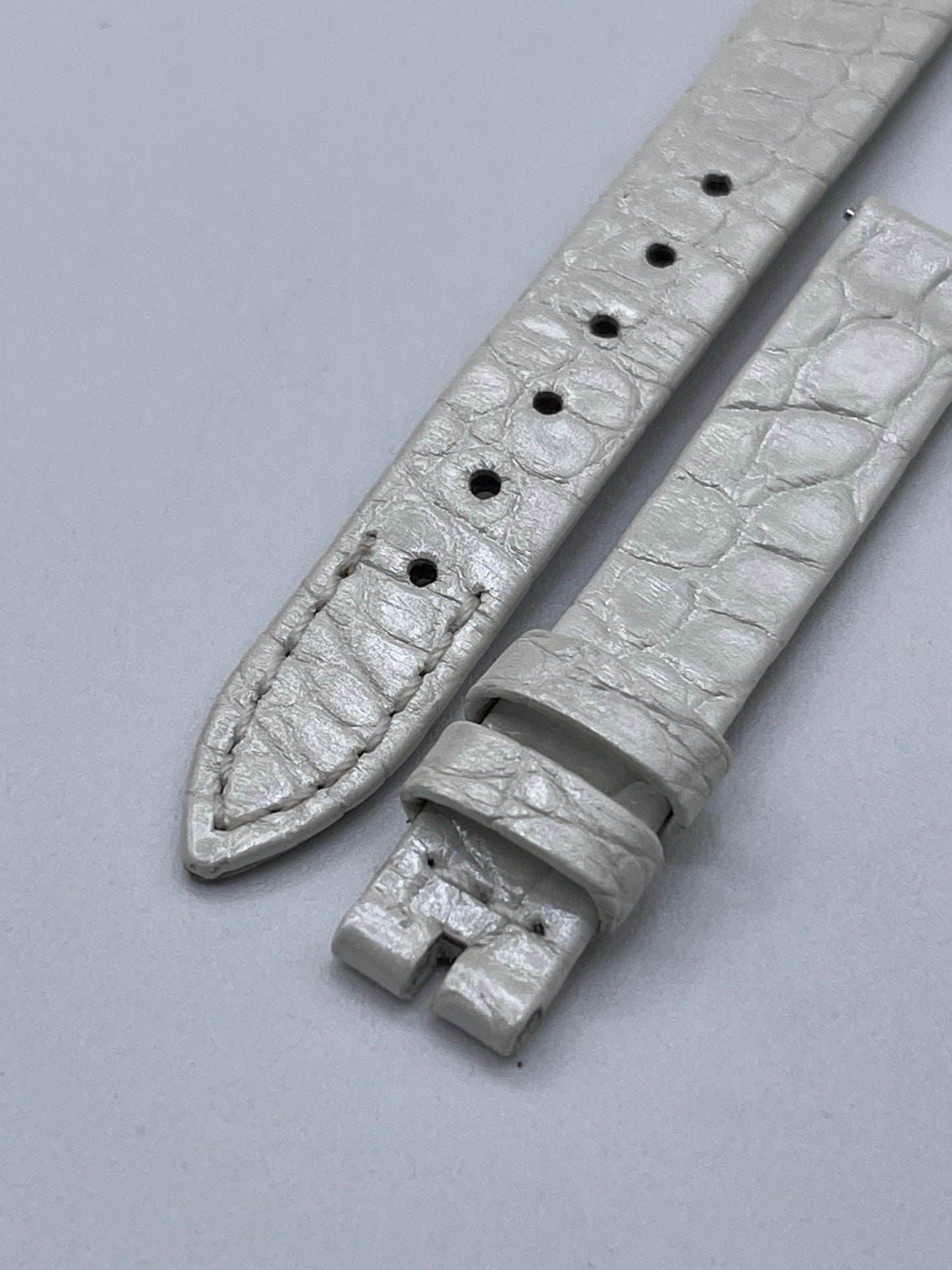 Jaeger LeCoultre Ideale cinturino alligatore bianco perlato pearl white 10/10mm