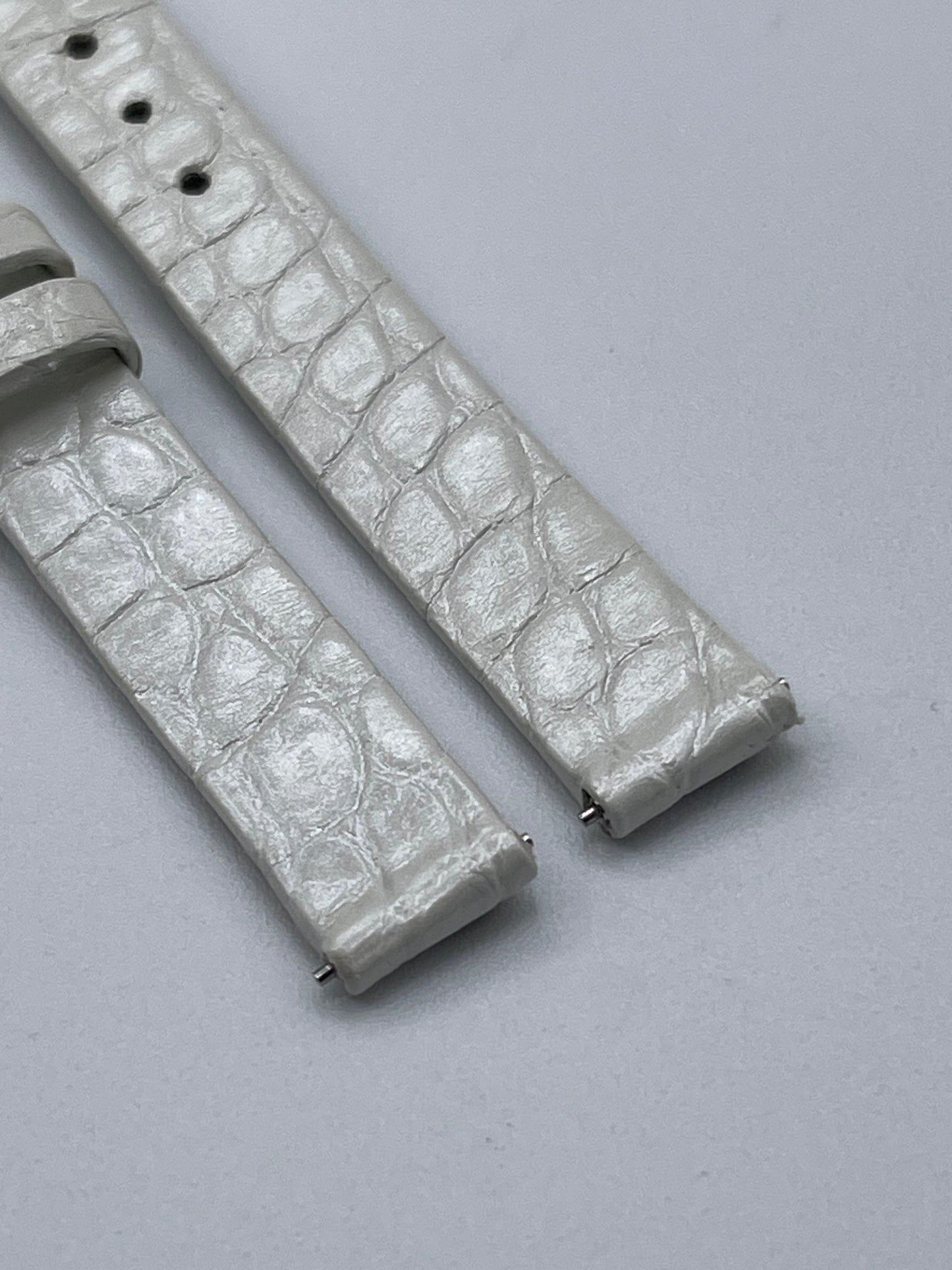 Jaeger LeCoultre Ideale cinturino alligatore bianco perlato pearl white 10/10mm