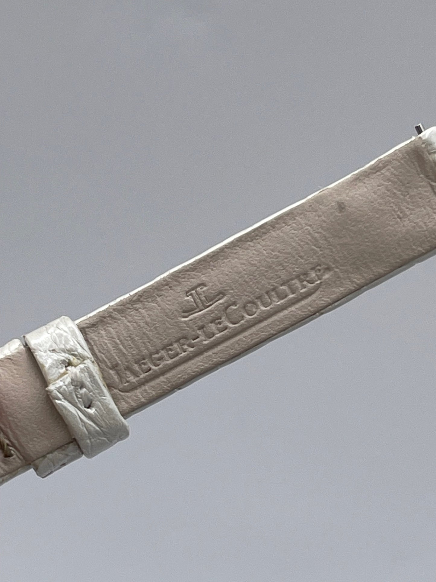 Jaeger LeCoultre Ideale cinturino alligatore bianco perlato pearl white 10/10mm