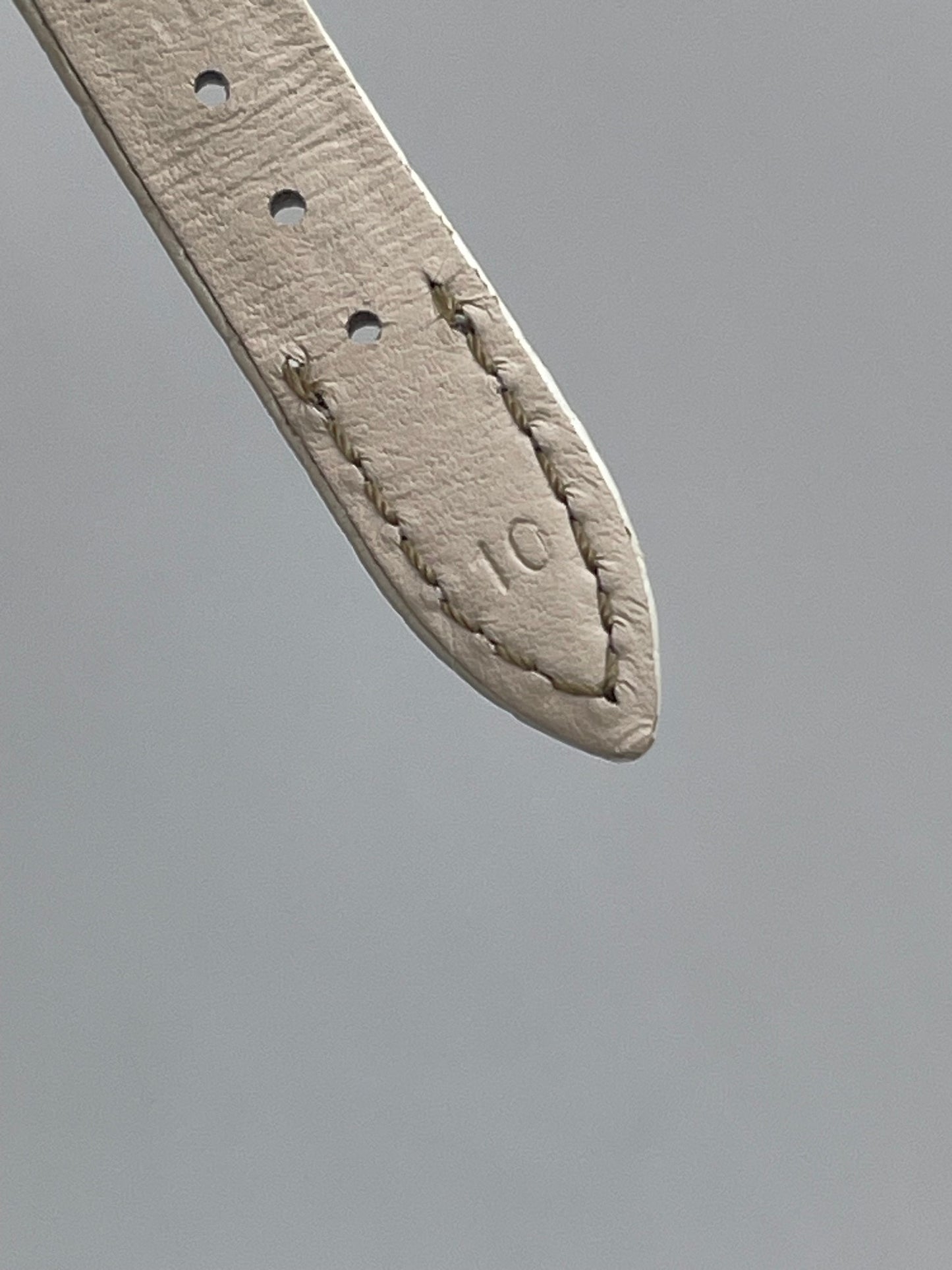 Jaeger LeCoultre Ideale cinturino alligatore bianco perlato pearl white 10/10mm