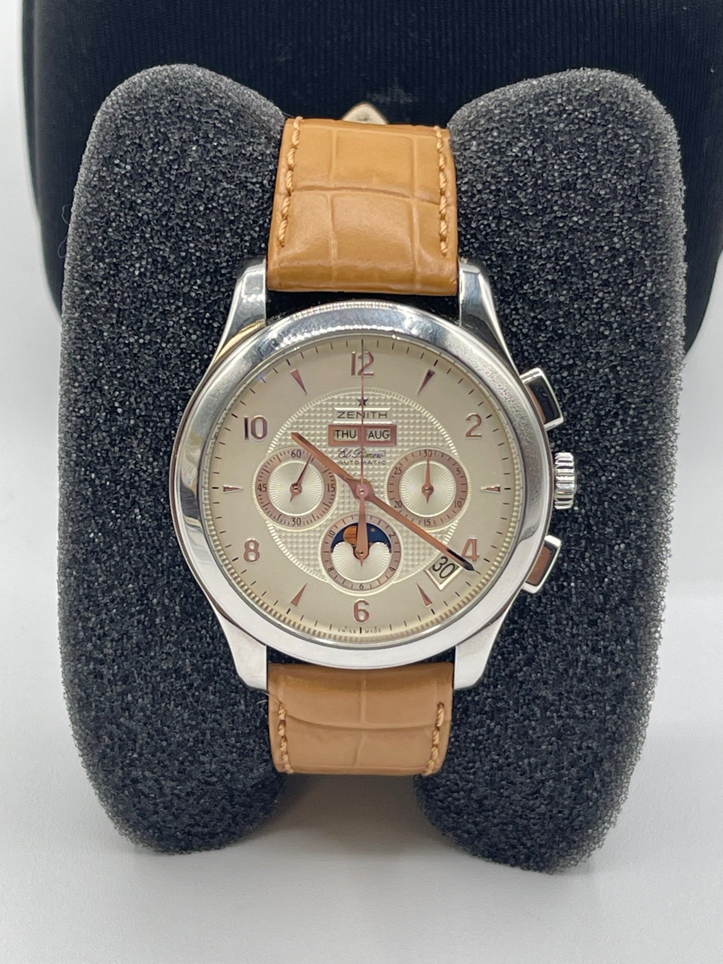 Zenith El Primero Class T Moonphase 40mm acciaio ref 03.0510.4100 cal 4100