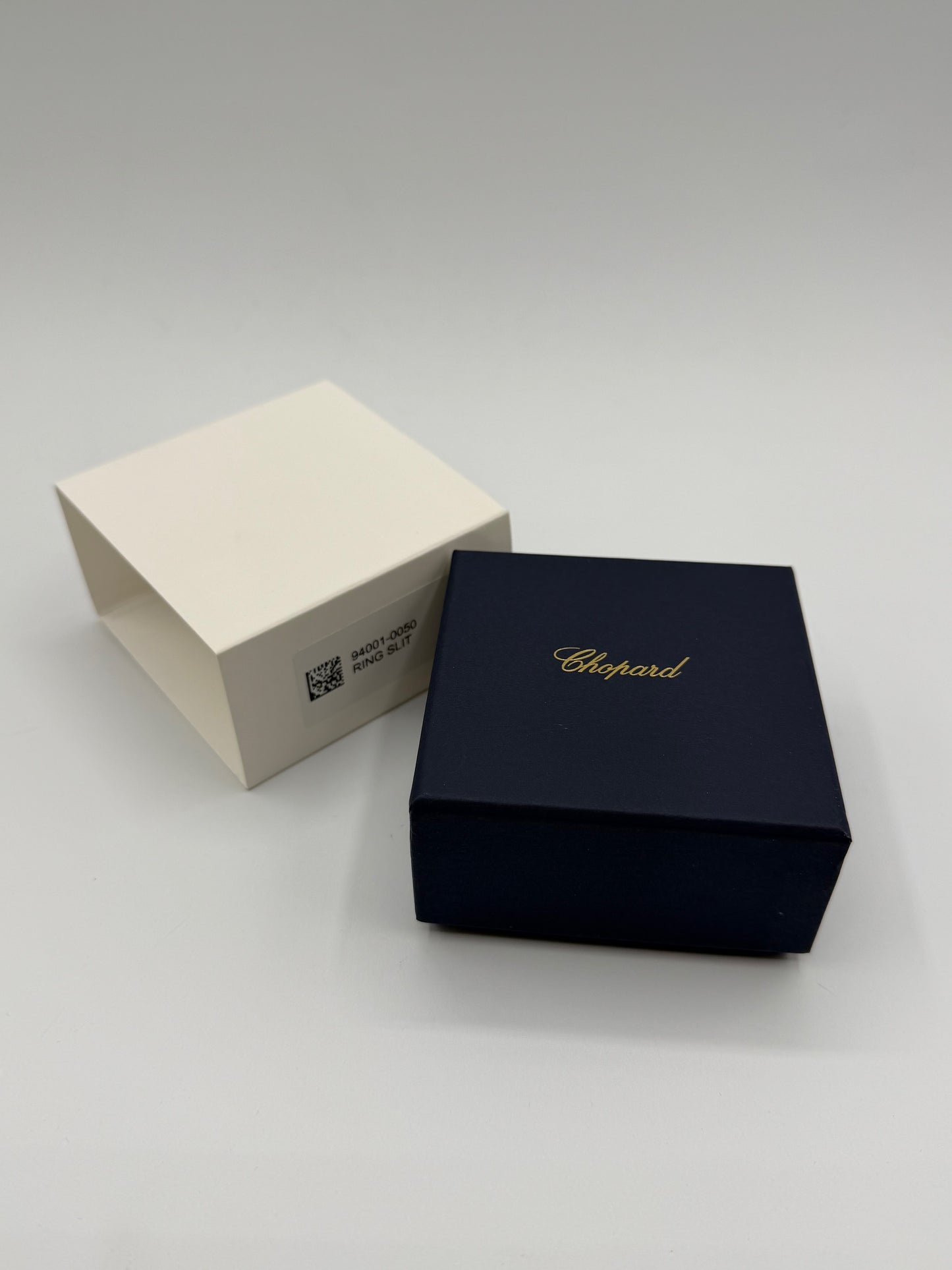 Chopard scatola anello ring box pelle blu blue leather