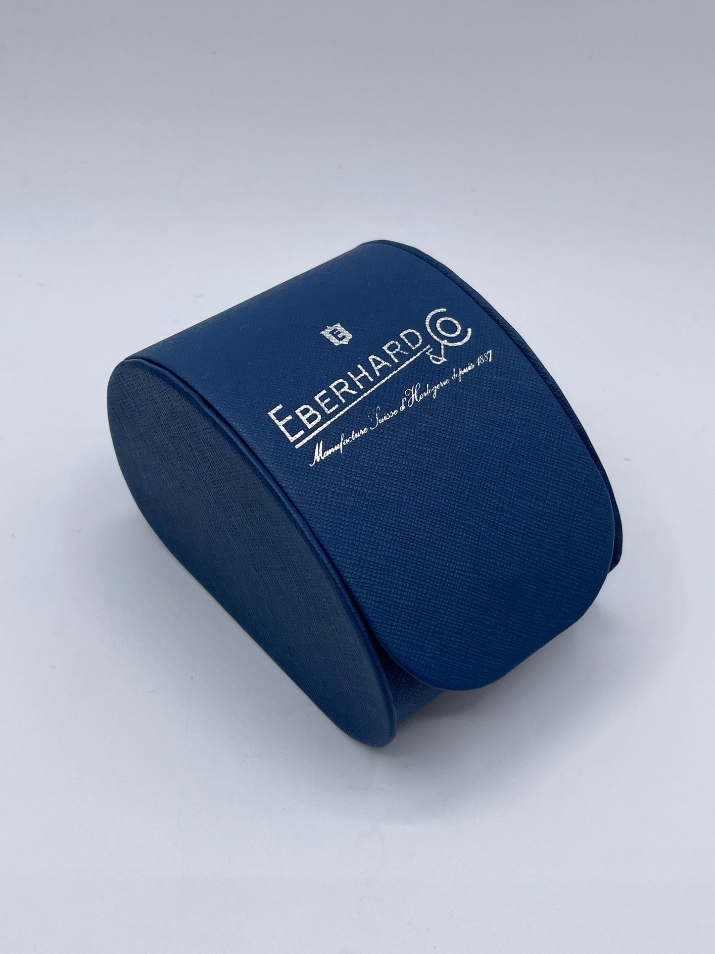 Eberhard scatola da viaggio orologio watch travel box pelle blu
