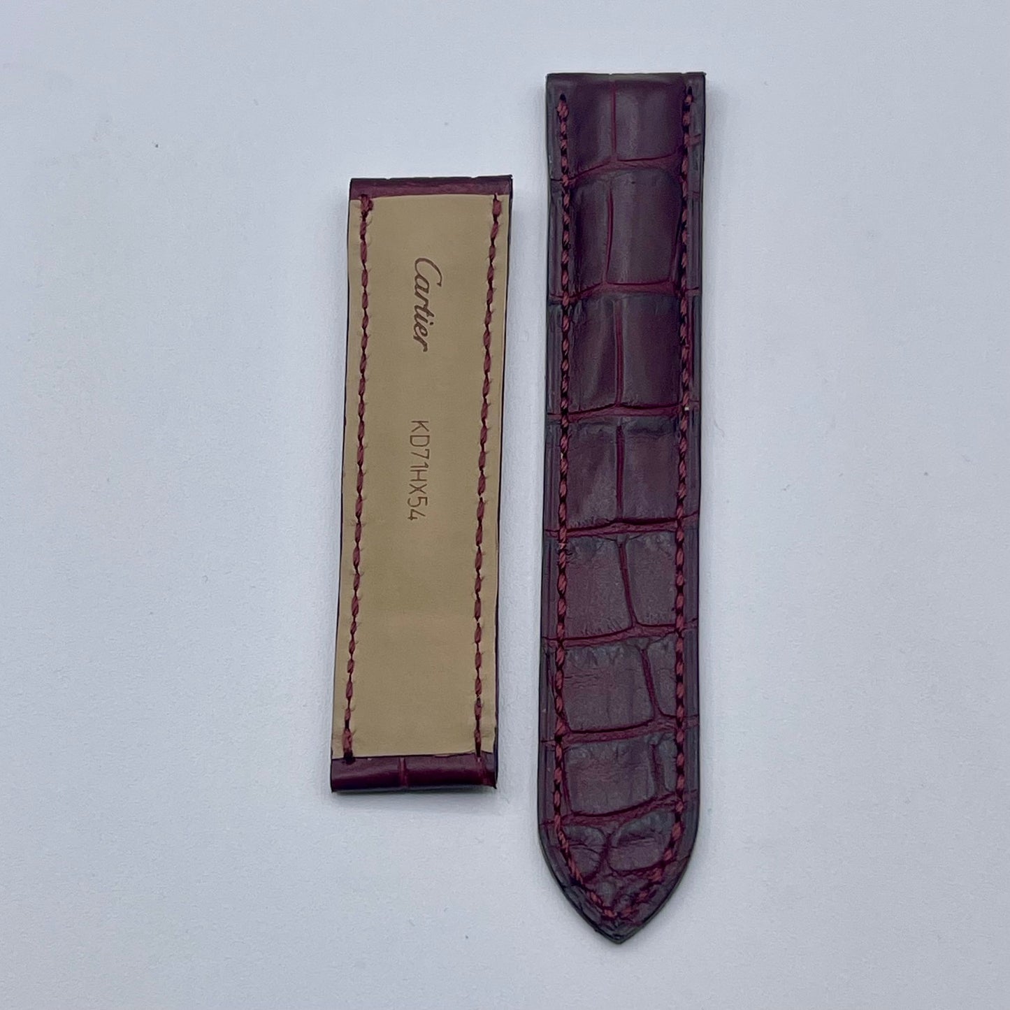 Cartier cinturino alligatore burgundy alligator KD71HX54 19/18mm
