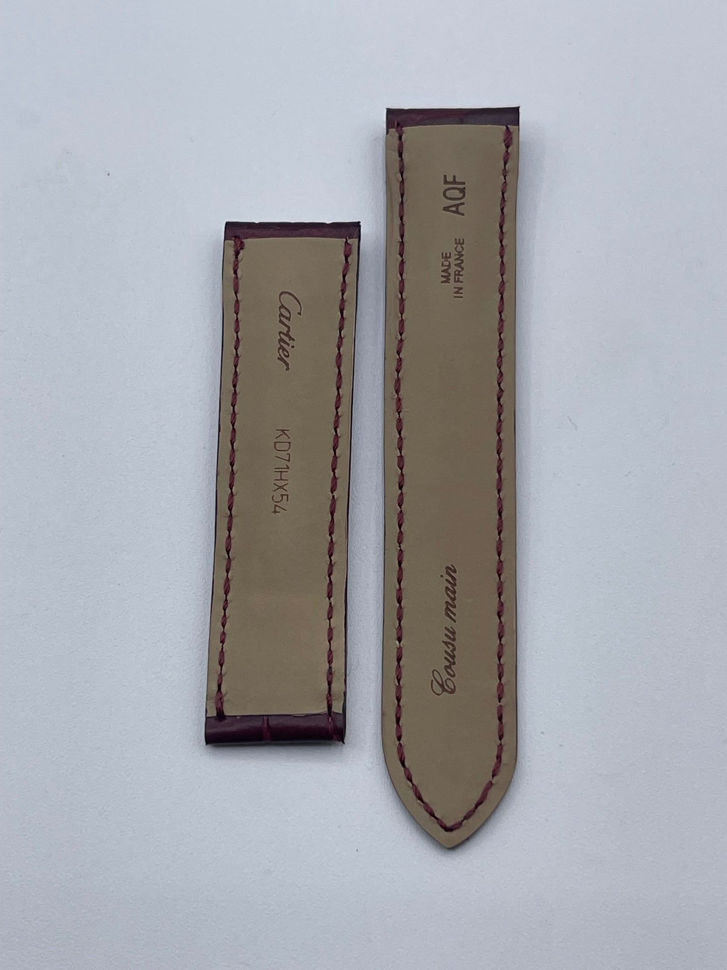 Cartier cinturino alligatore burgundy alligator KD71HX54 19/18mm