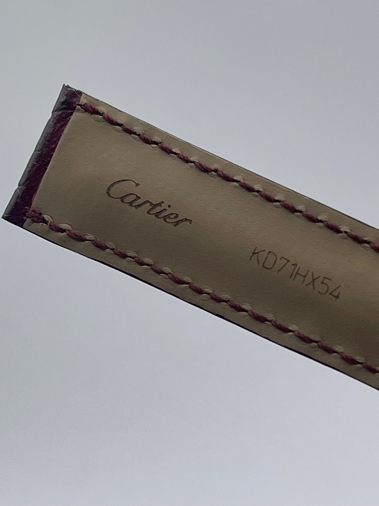Cartier cinturino alligatore burgundy alligator KD71HX54 19/18mm