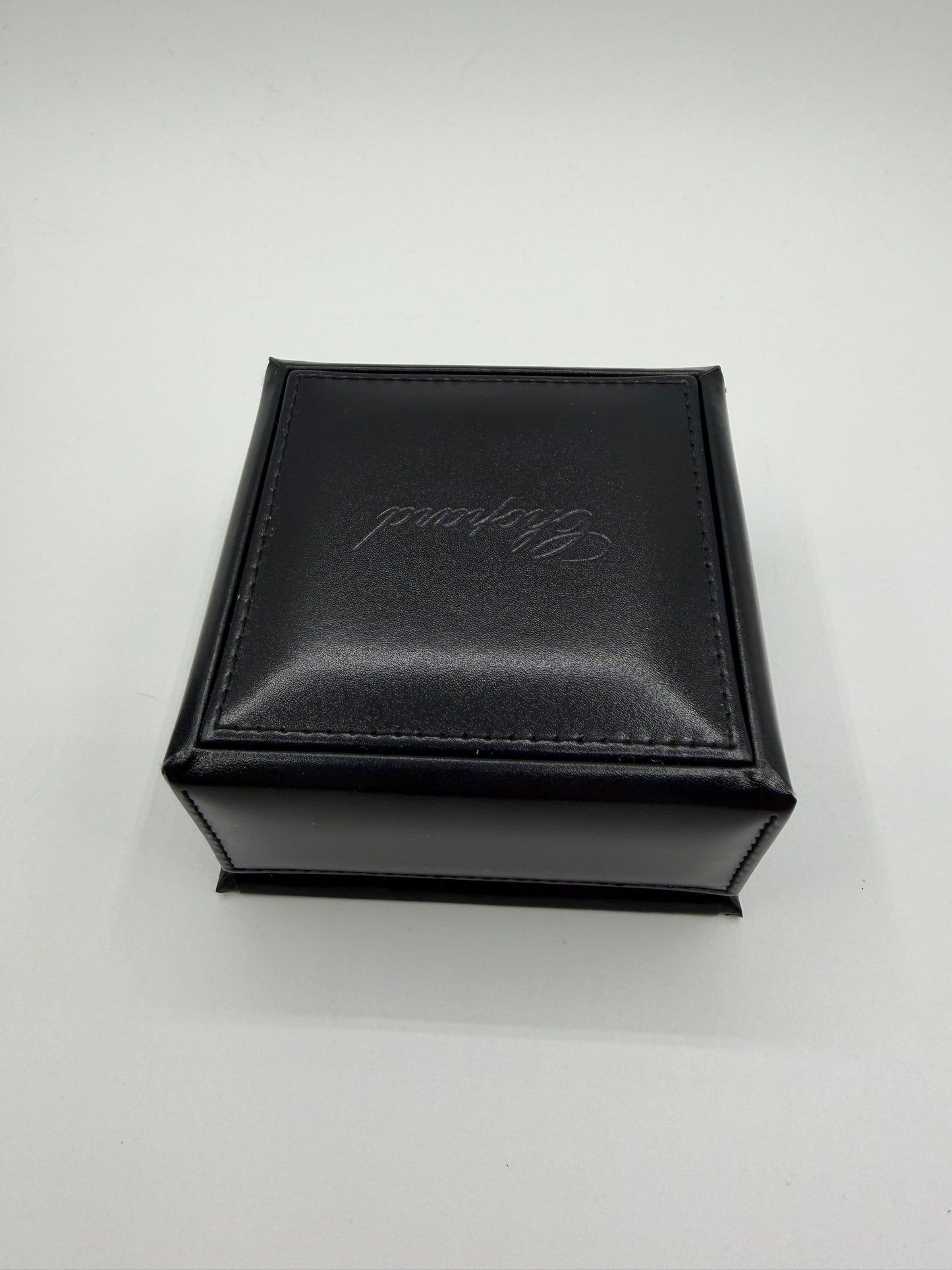 Chopard scatola orecchini earrings box pelle blu blue leather