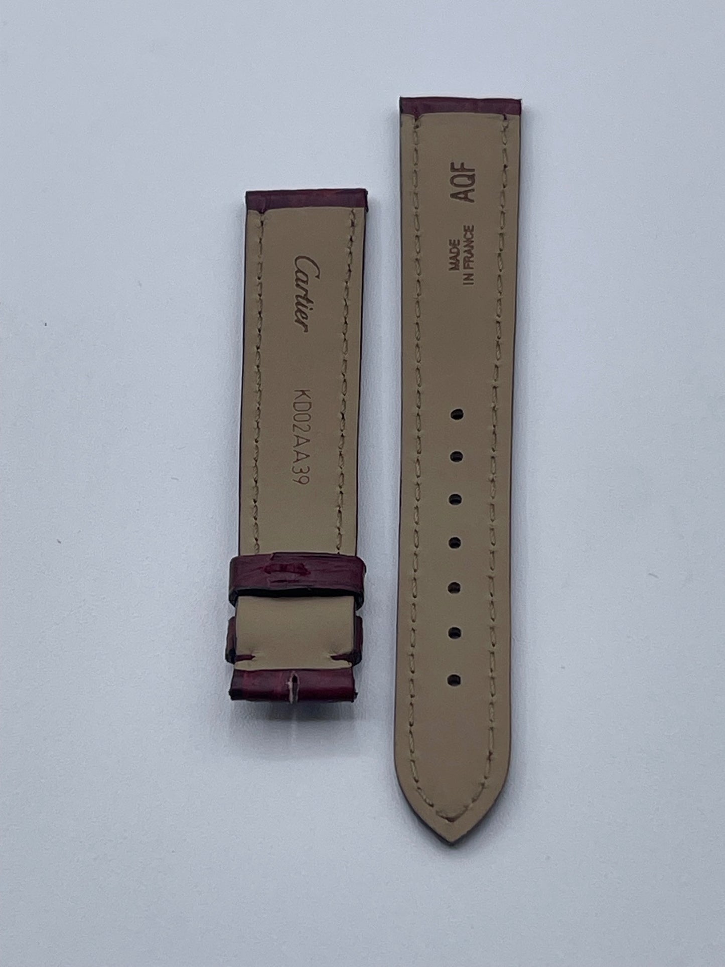 Cartier cinturino caimano burgundy cayman KD02AA39 16/14mm