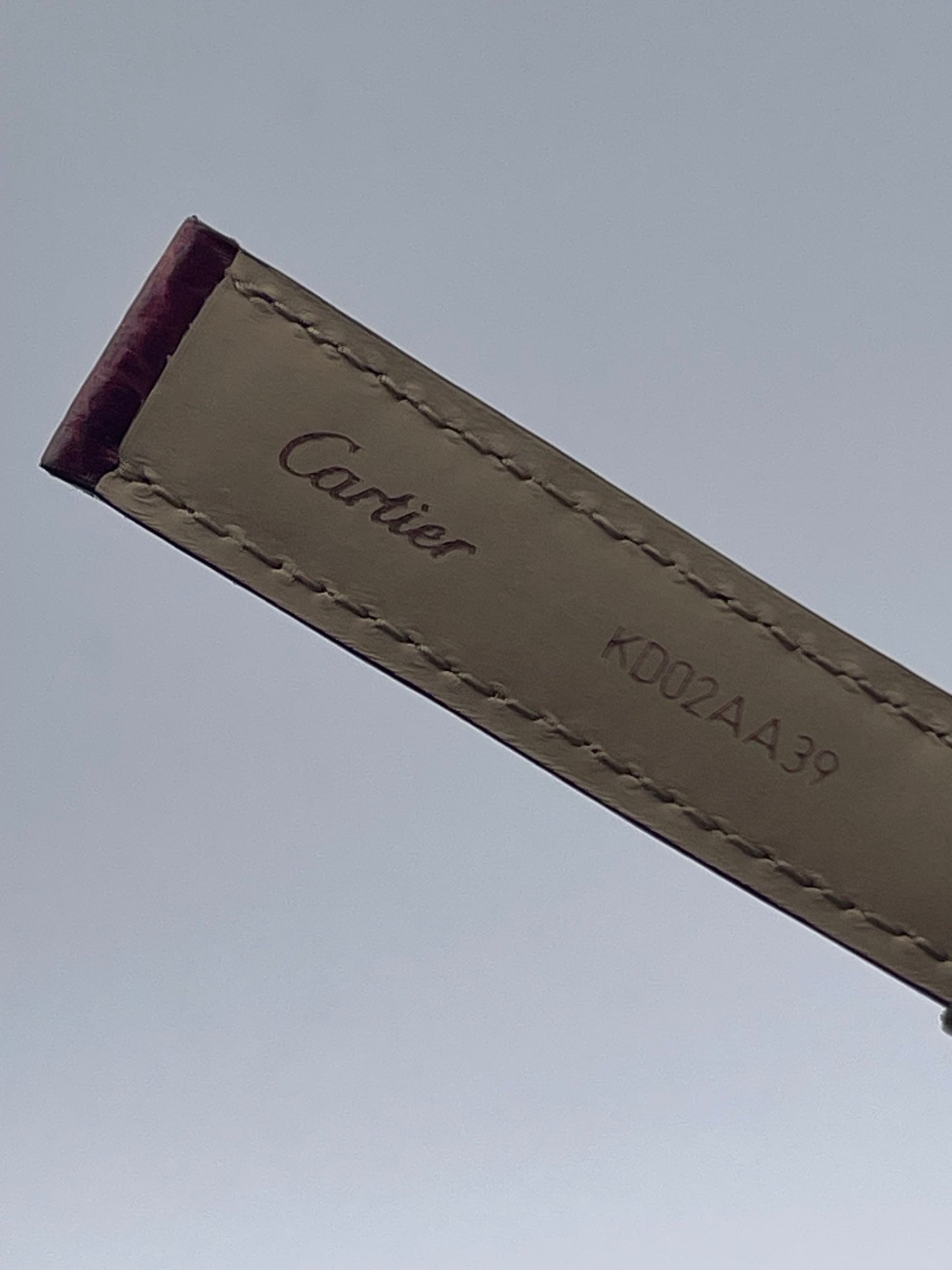 Cartier cinturino caimano burgundy cayman KD02AA39 16/14mm