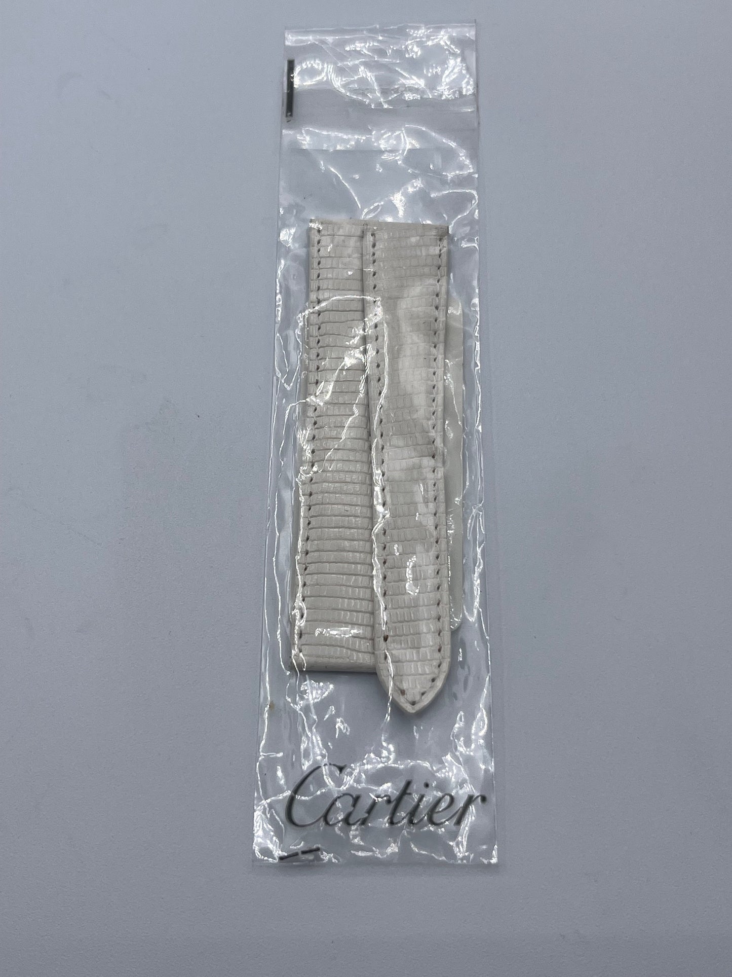Cartier cinturino lucertola bianco white lizard KD81G034-S26 17/14mm