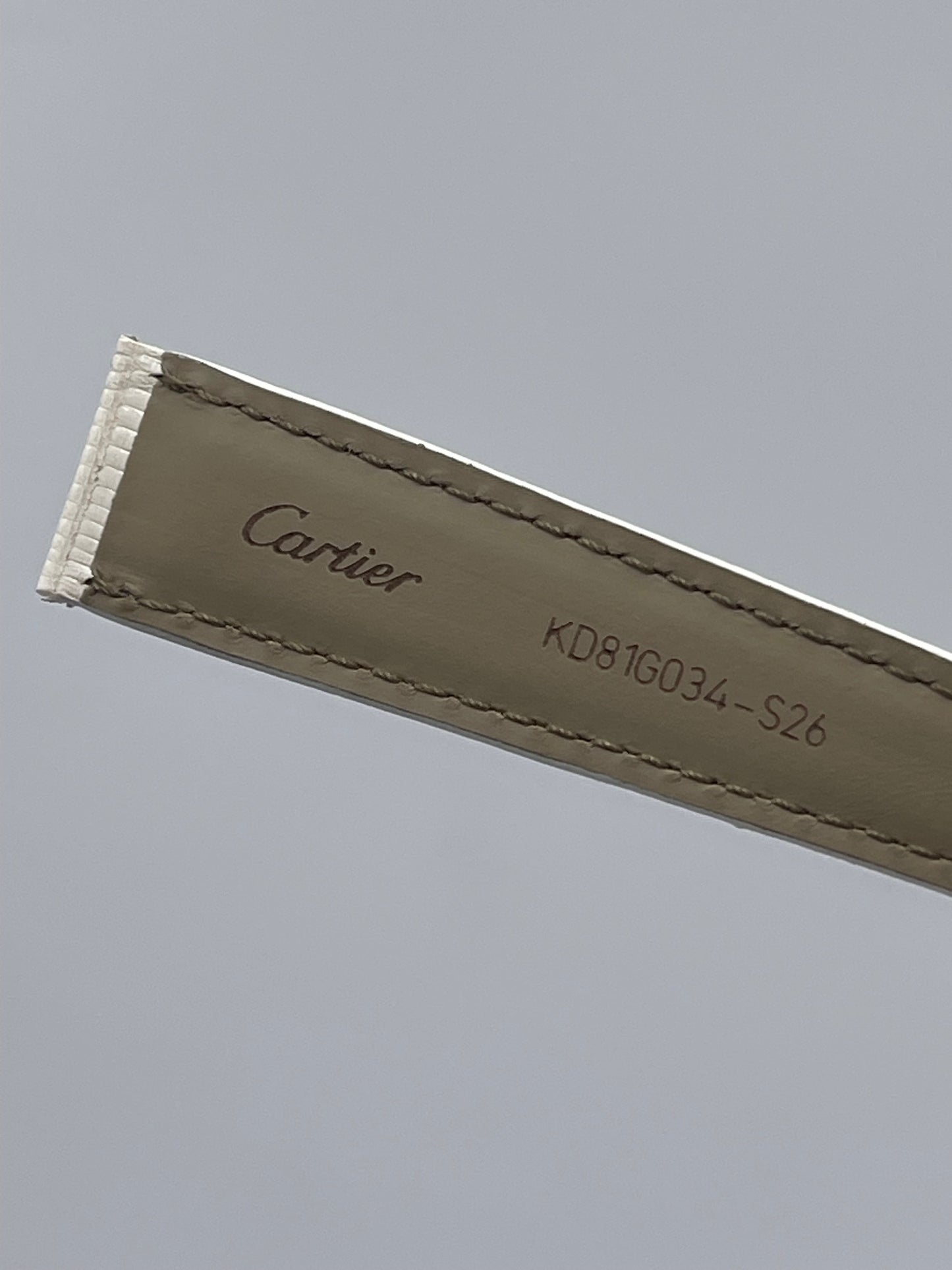 Cartier cinturino lucertola bianco white lizard KD81G034-S26 17/14mm