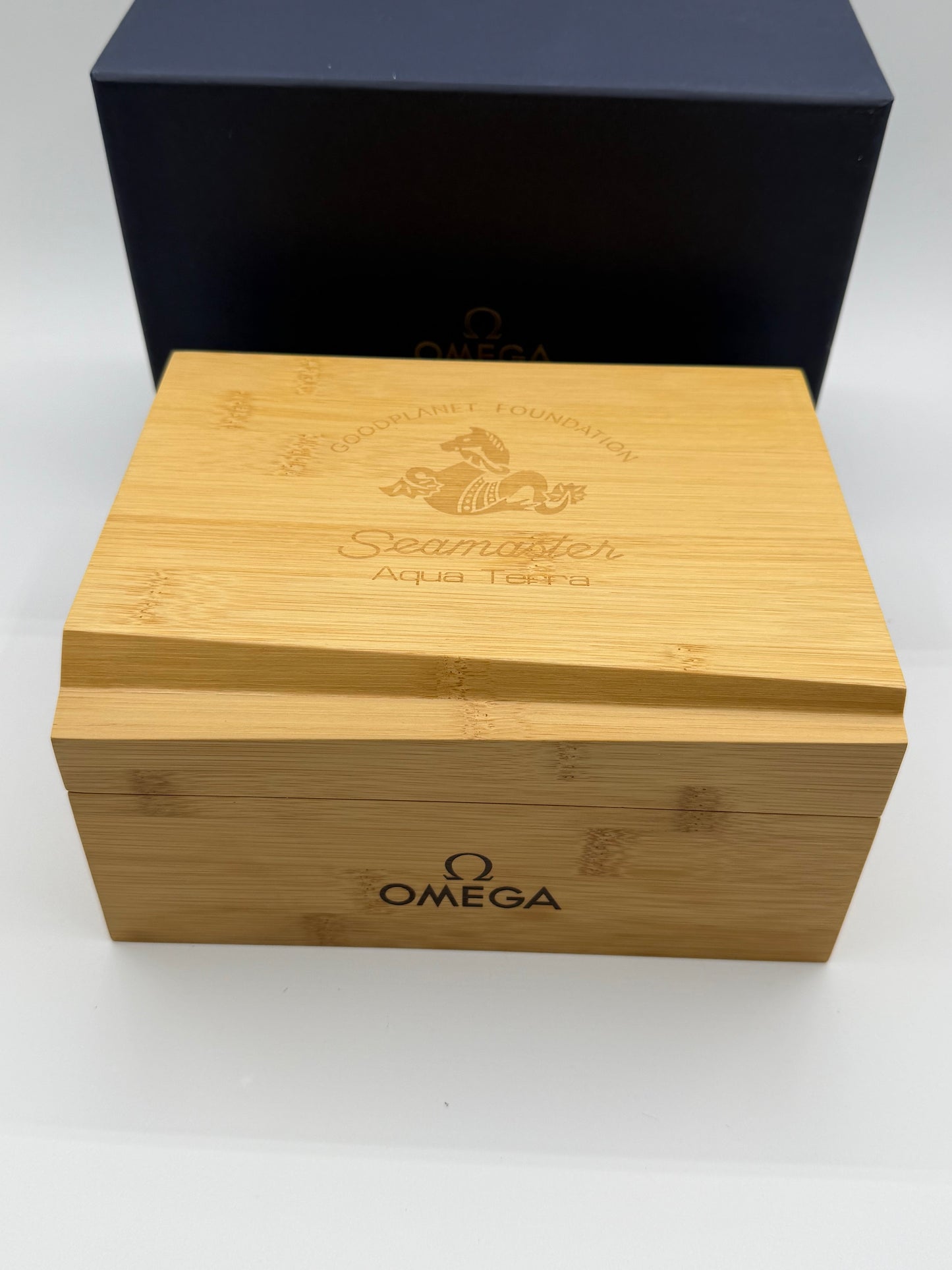Omega Seamaster Aqua Terra scatola orologio legno wooden watch box