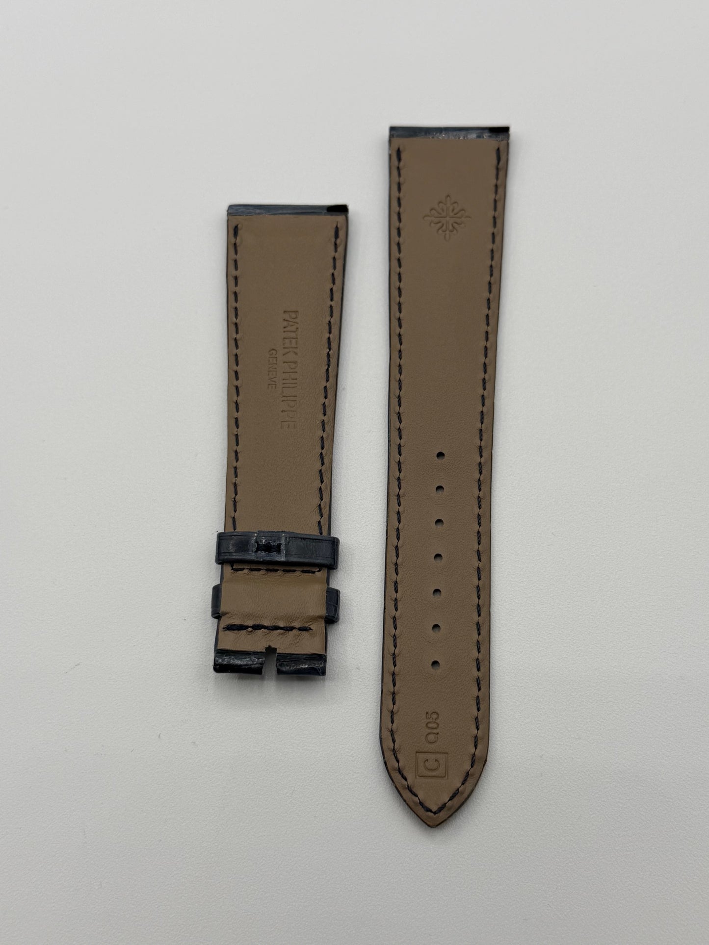 Patek Philippe cinturino alligatore blu marino navy blue alligator strap 22/18mm