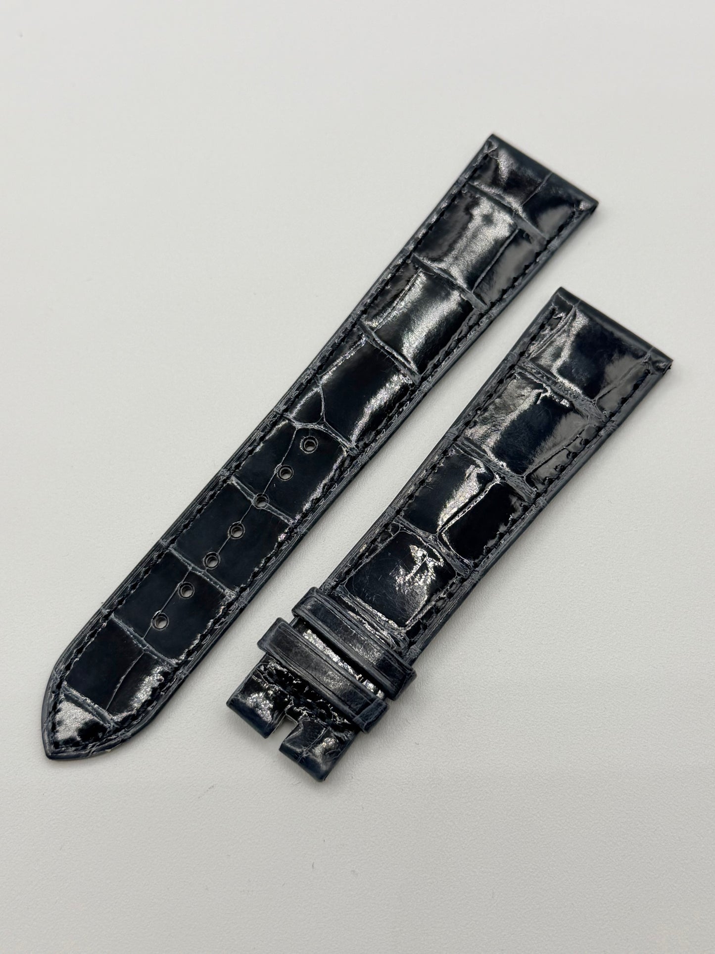 Patek Philippe cinturino alligatore blu marino navy blue alligator strap 22/18mm