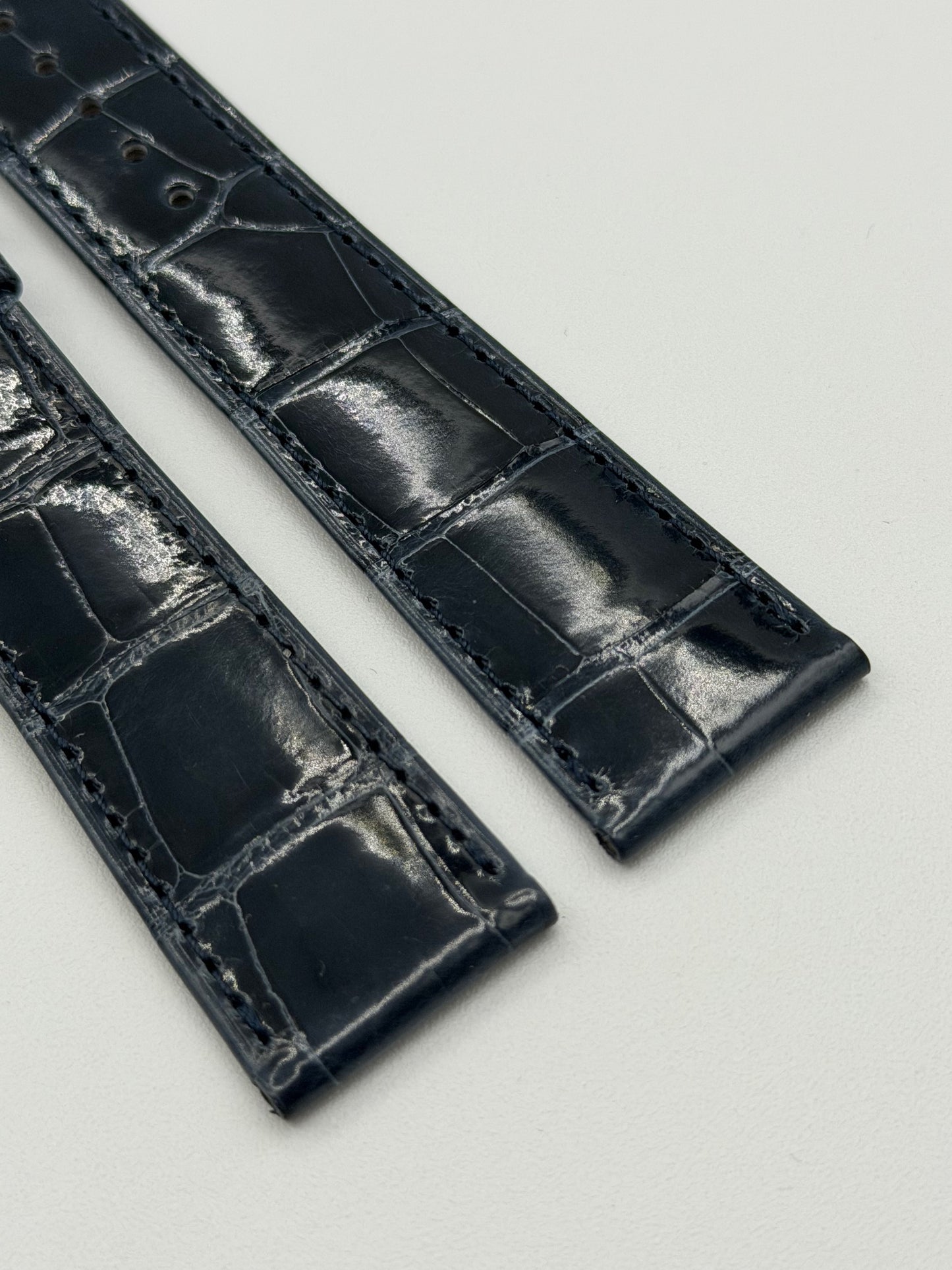 Patek Philippe cinturino alligatore blu marino navy blue alligator strap 22/18mm