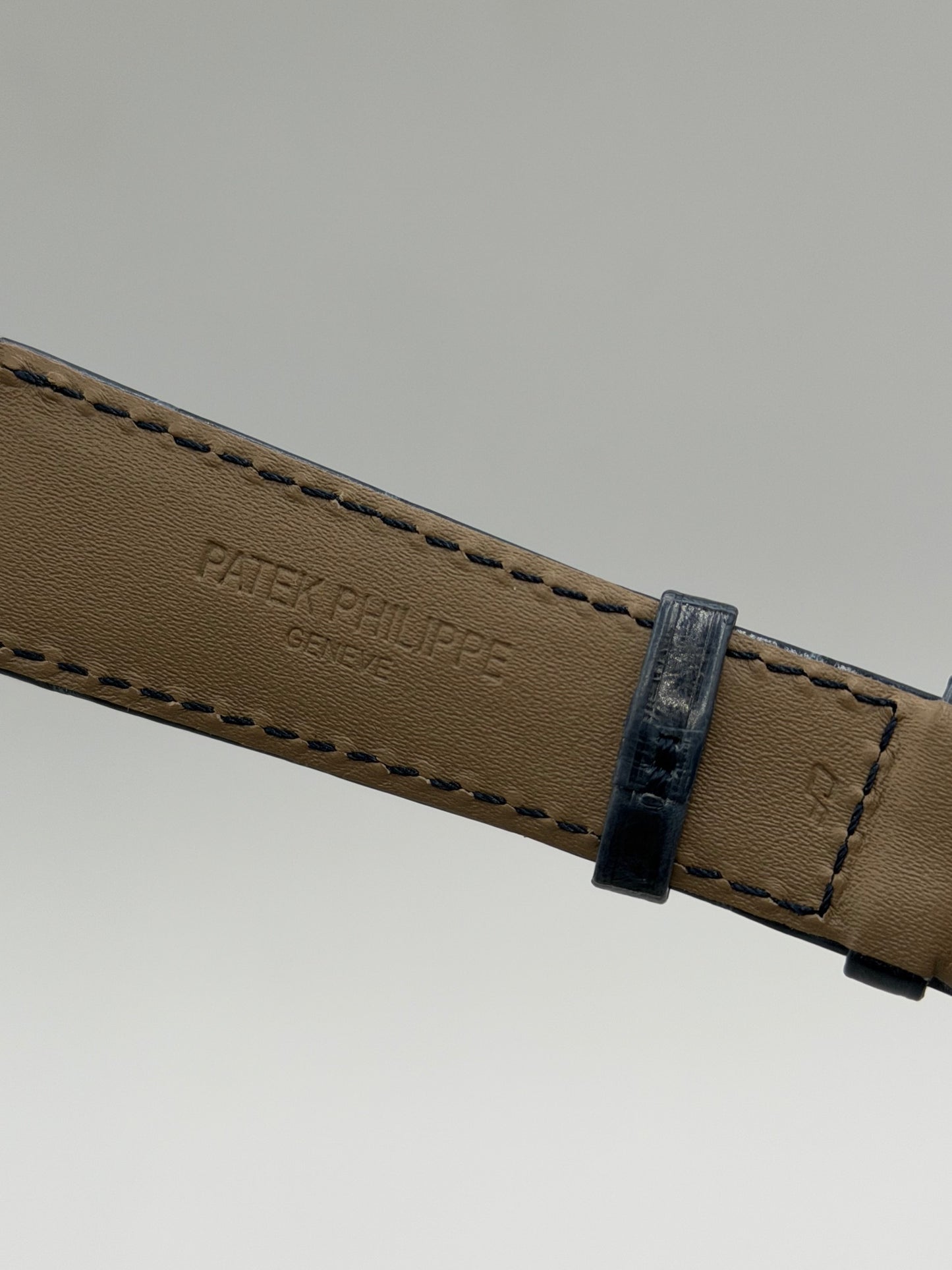 Patek Philippe cinturino alligatore blu marino navy blue alligator strap 22/18mm