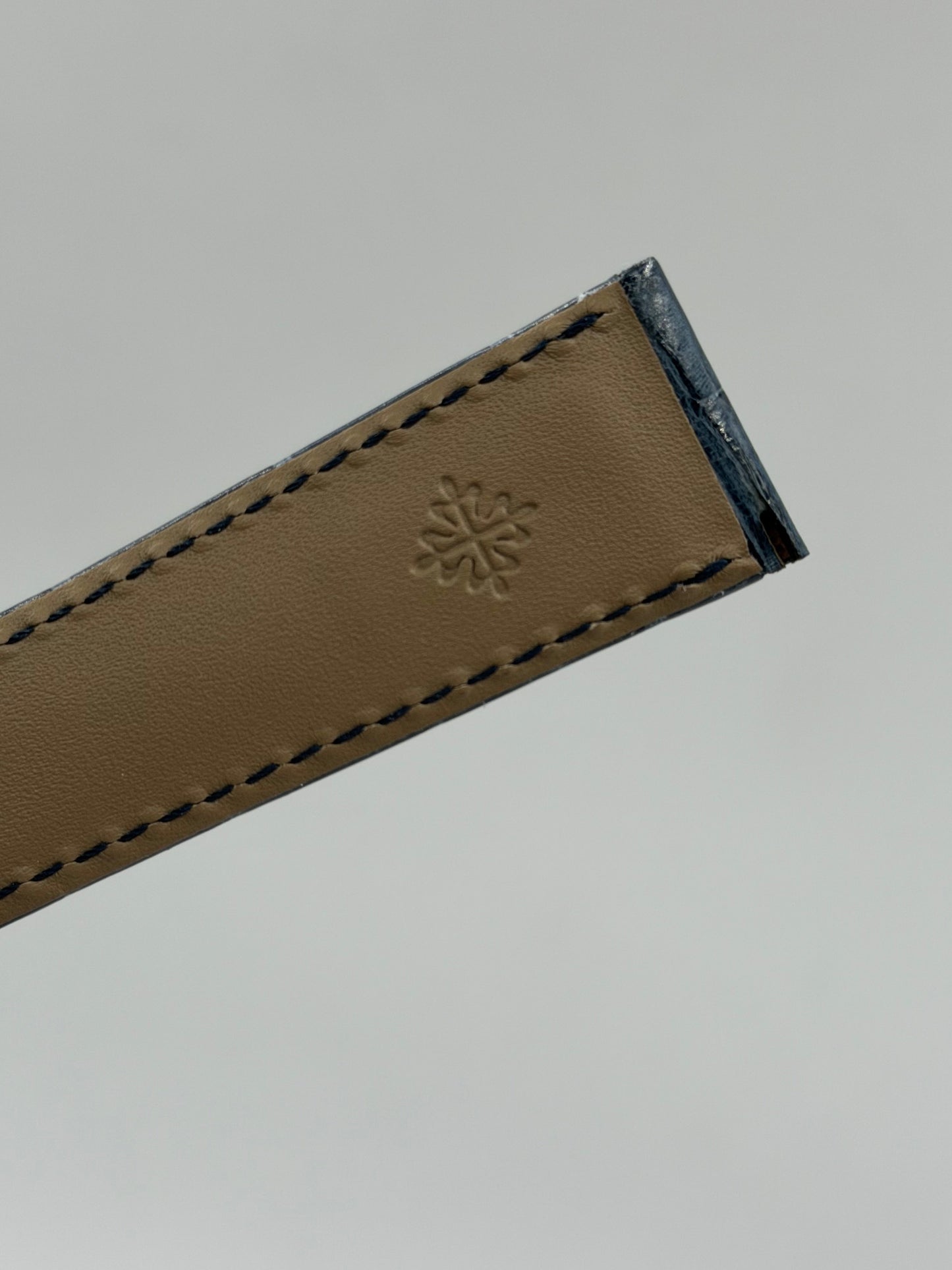 Patek Philippe cinturino alligatore blu marino navy blue alligator strap 22/18mm