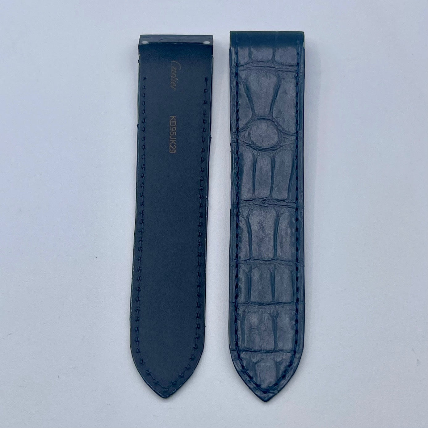 Cartier Santos 100XL cinturino alligatore blu blue KD95JK29 23/21mm
