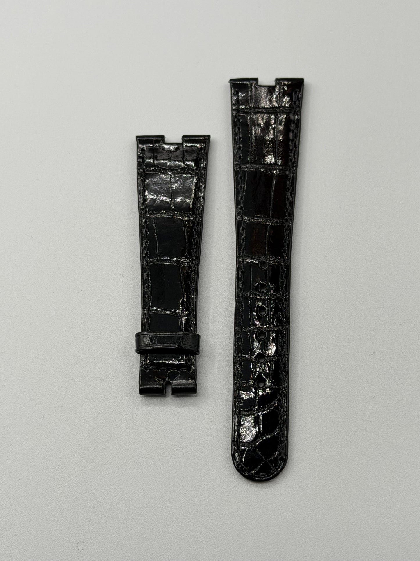 Patek Philippe Ellipse cinturino alligatore nero black alligator strap 21/15mm