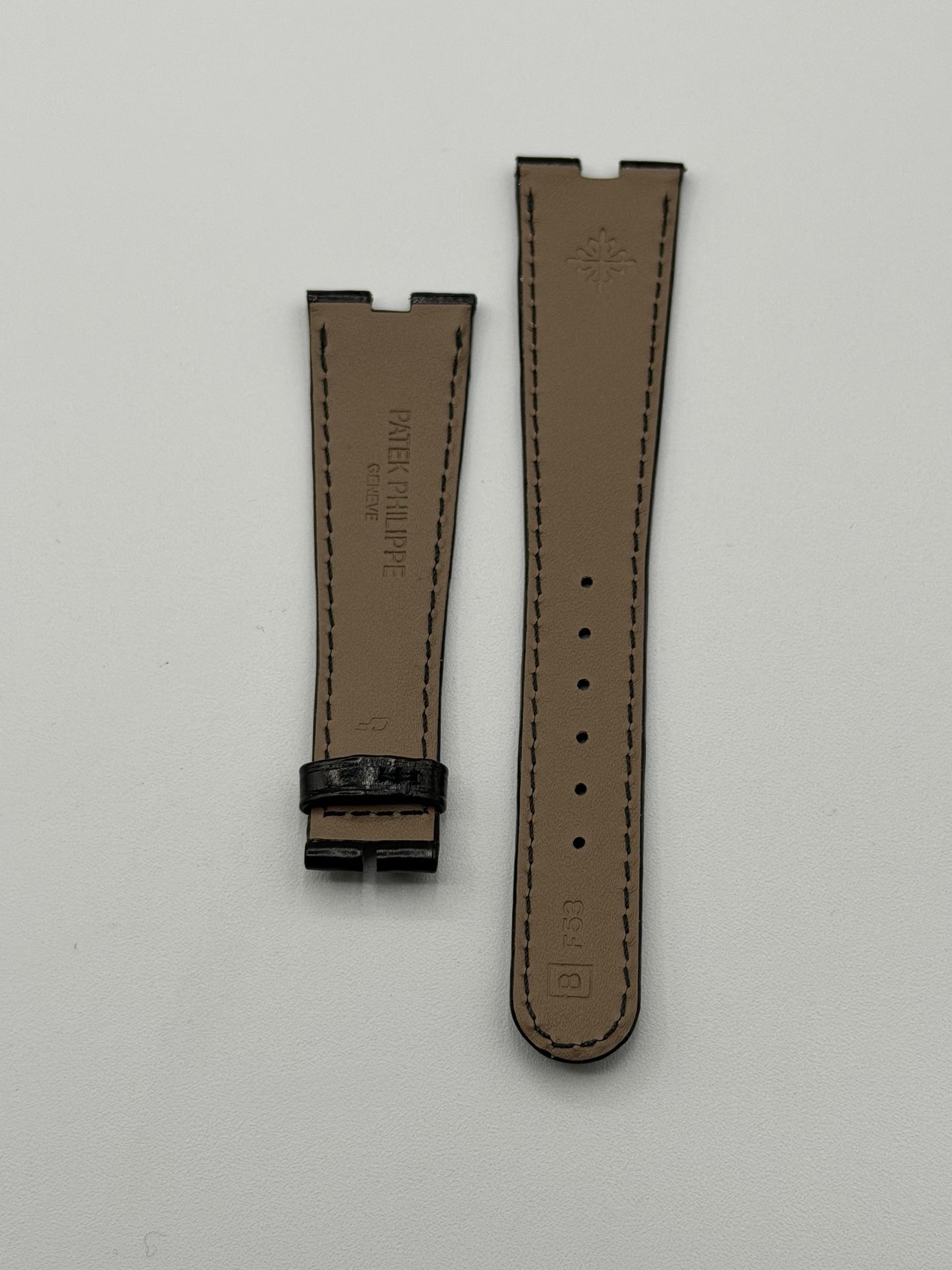 Patek Philippe Ellipse cinturino alligatore nero black alligator strap 21/15mm
