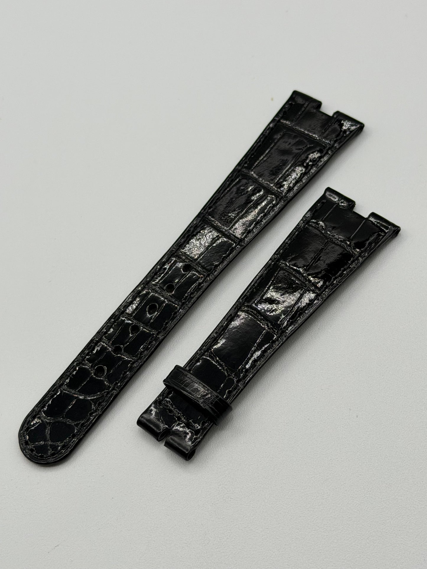Patek Philippe Ellipse cinturino alligatore nero black alligator strap 21/15mm