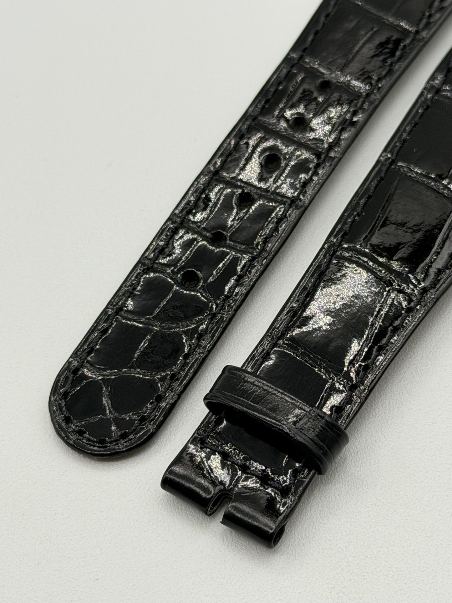 Patek Philippe Ellipse cinturino alligatore nero black alligator strap 21/15mm