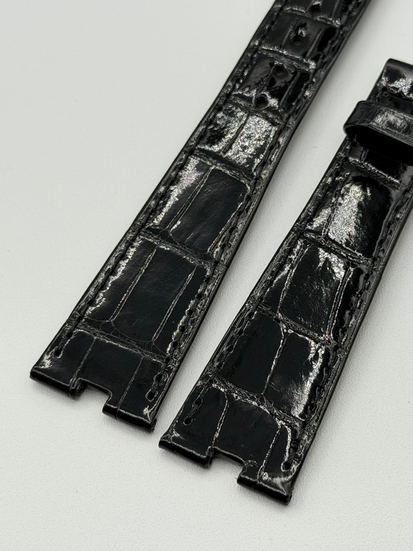 Patek Philippe Ellipse cinturino alligatore nero black alligator strap 21/15mm