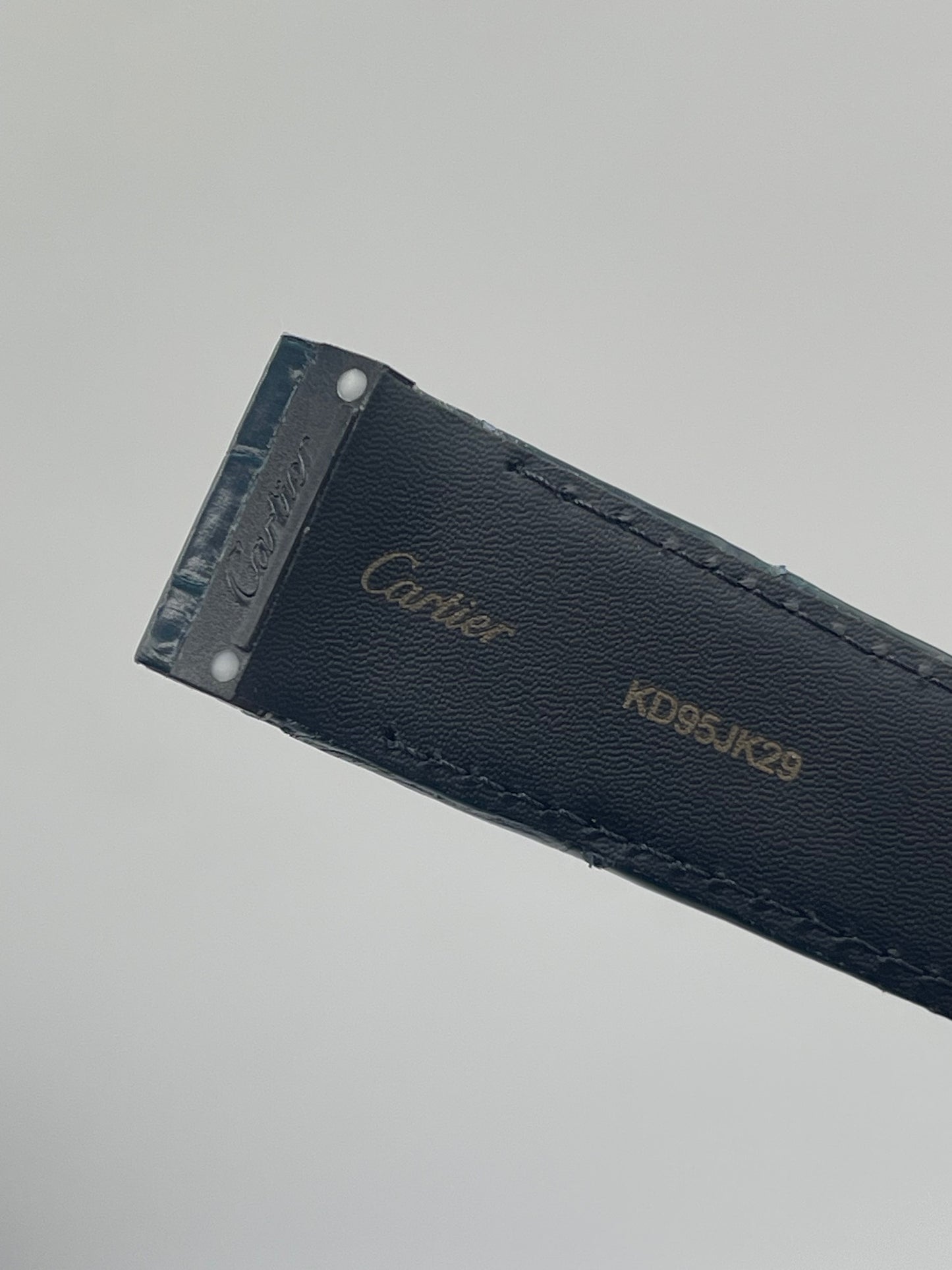 Cartier Santos 100XL cinturino alligatore blu blue KD95JK29 23/21mm