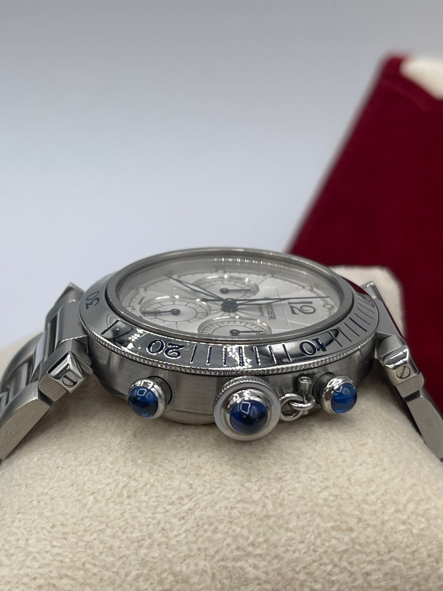 Cartier Pasha Chronograph Seatimer 38mm acciaio steel ref W31030H3 2113