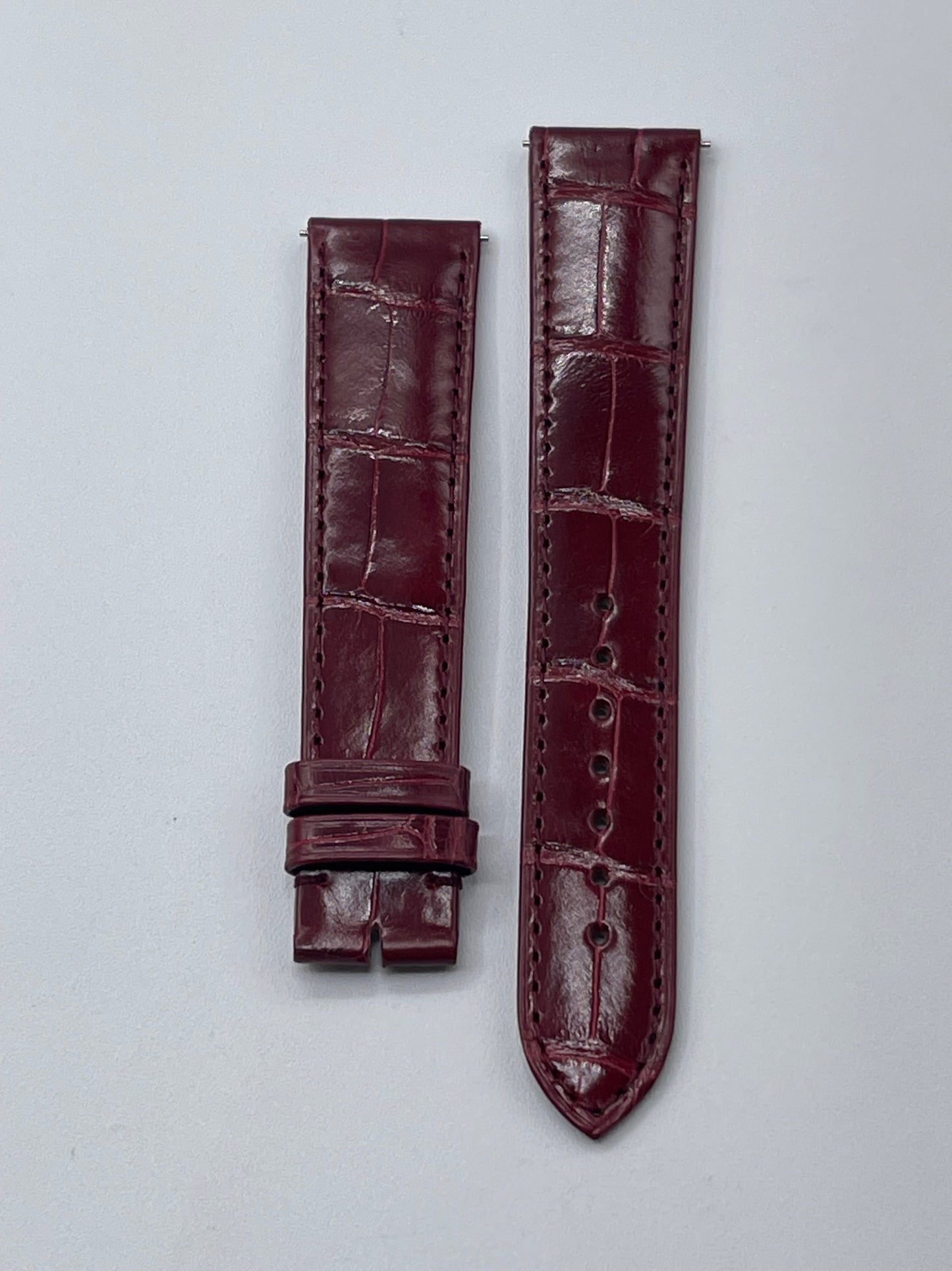 Cartier Tank cinturino alligatore rosso red alligator KD8TBY27 19/16mm