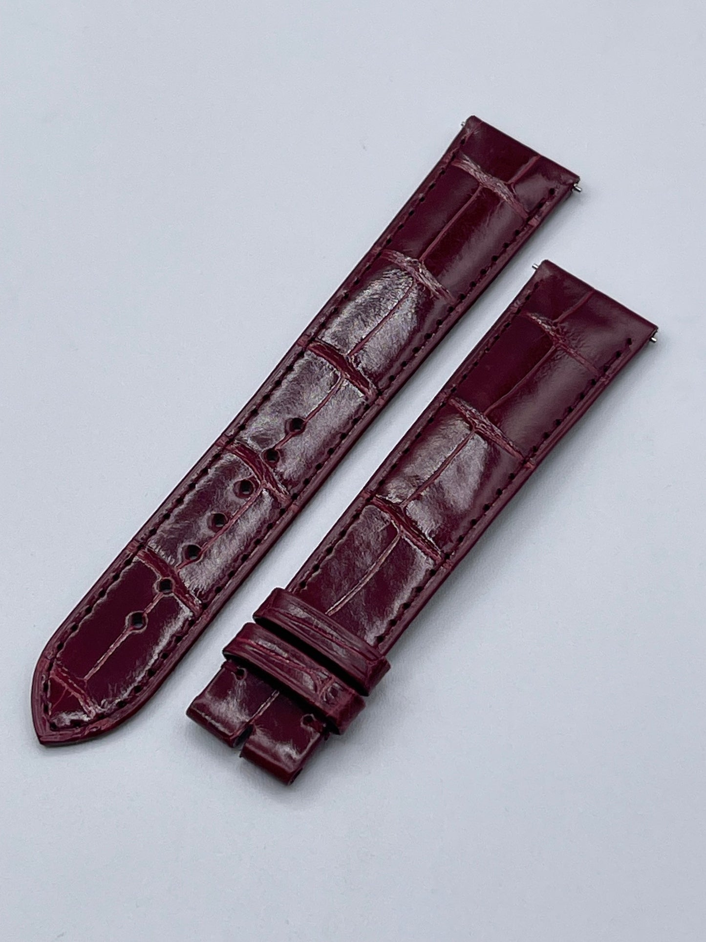 Cartier Tank cinturino alligatore rosso red alligator KD8TBY27 19/16mm