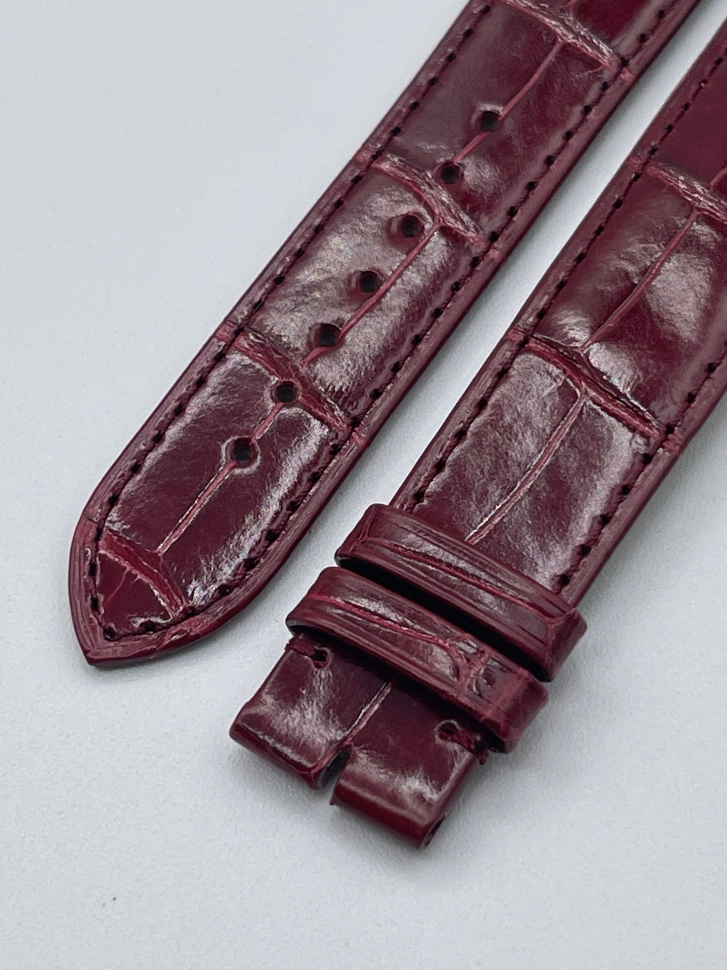 Cartier Tank cinturino alligatore rosso red alligator KD8TBY27 19/16mm