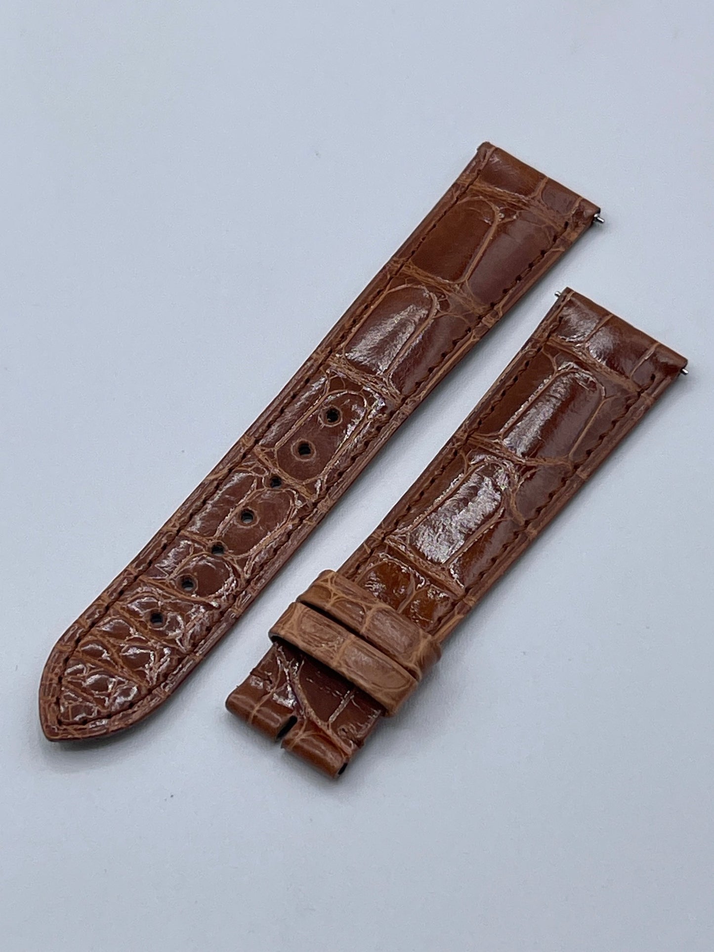 Cartier Tank cinturino alligatore marrone brown alligator KD8TAN58 19/16mm
