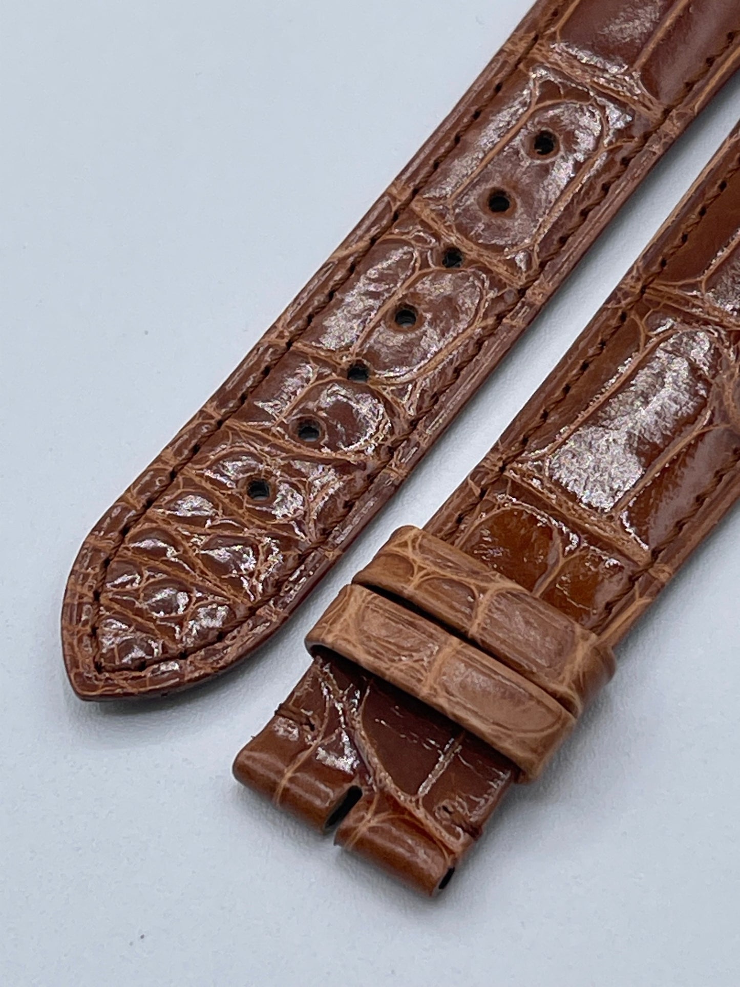 Cartier Tank cinturino alligatore marrone brown alligator KD8TAN58 19/16mm